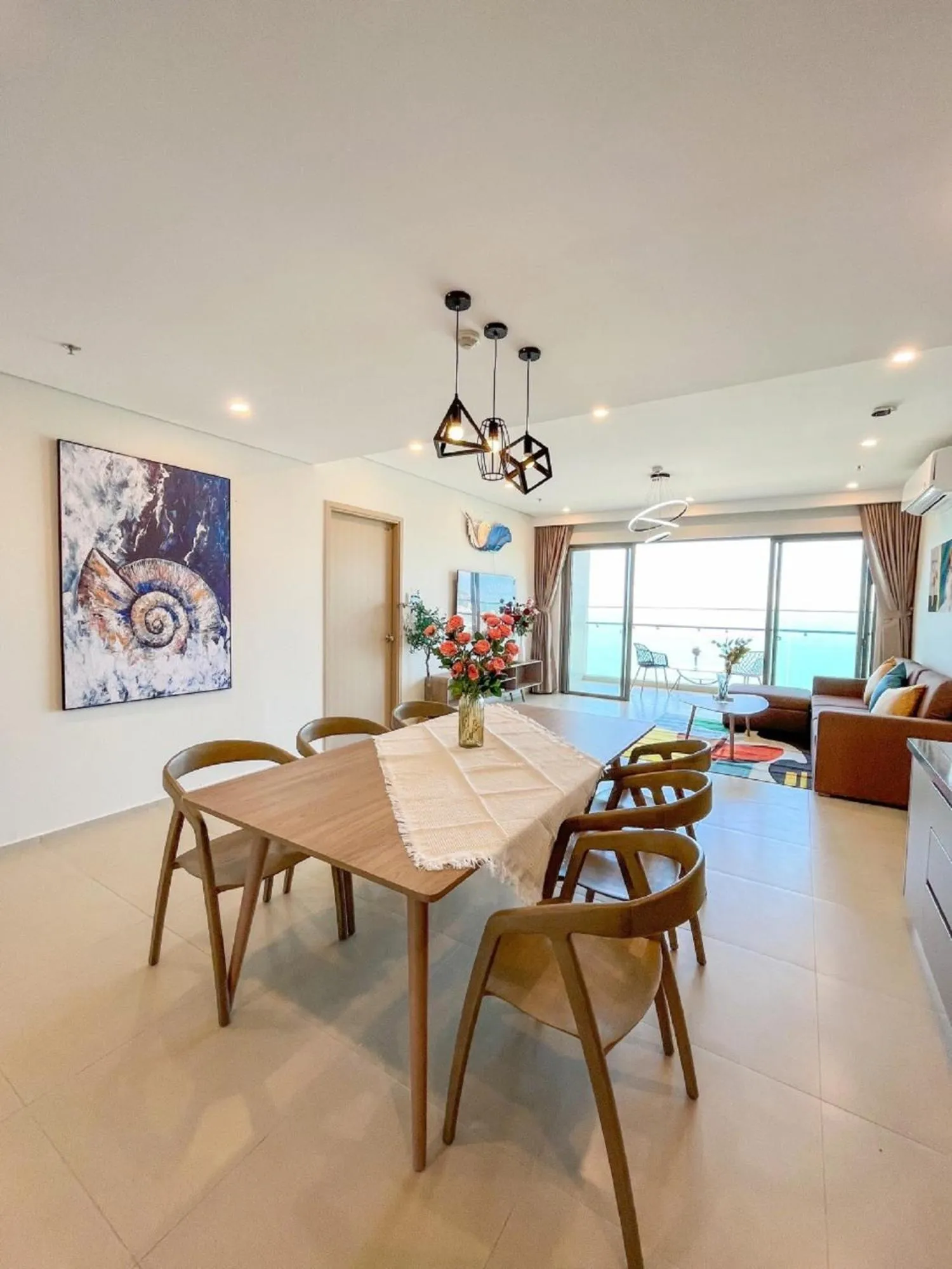 Living room in The Sóng Apartment Vũng Tàu - Sophia's House