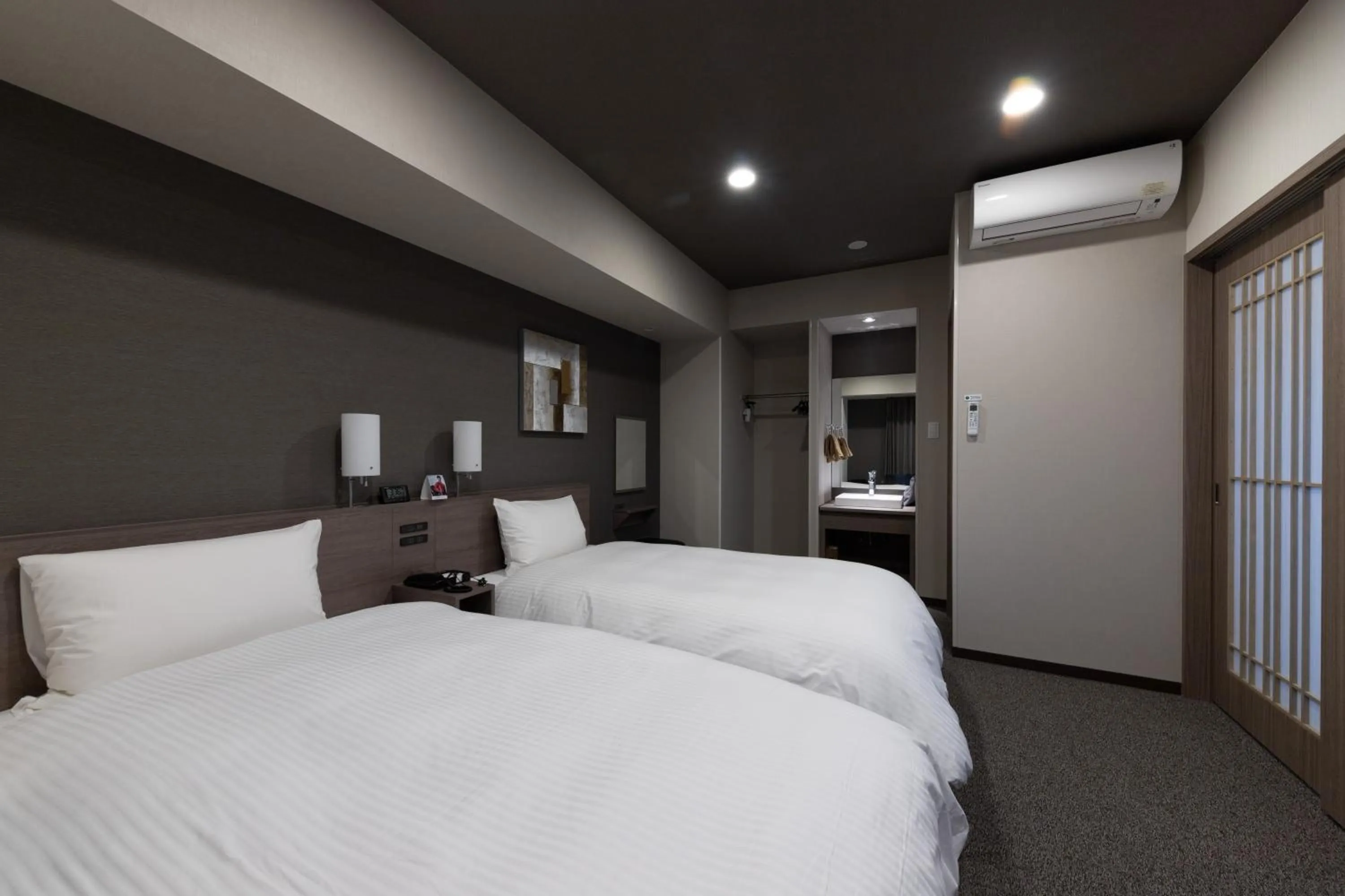 Photo of the whole room, Bed in Hotel Route Inn Kyoto Maizuru -Nishi Maizuru Ekimae-