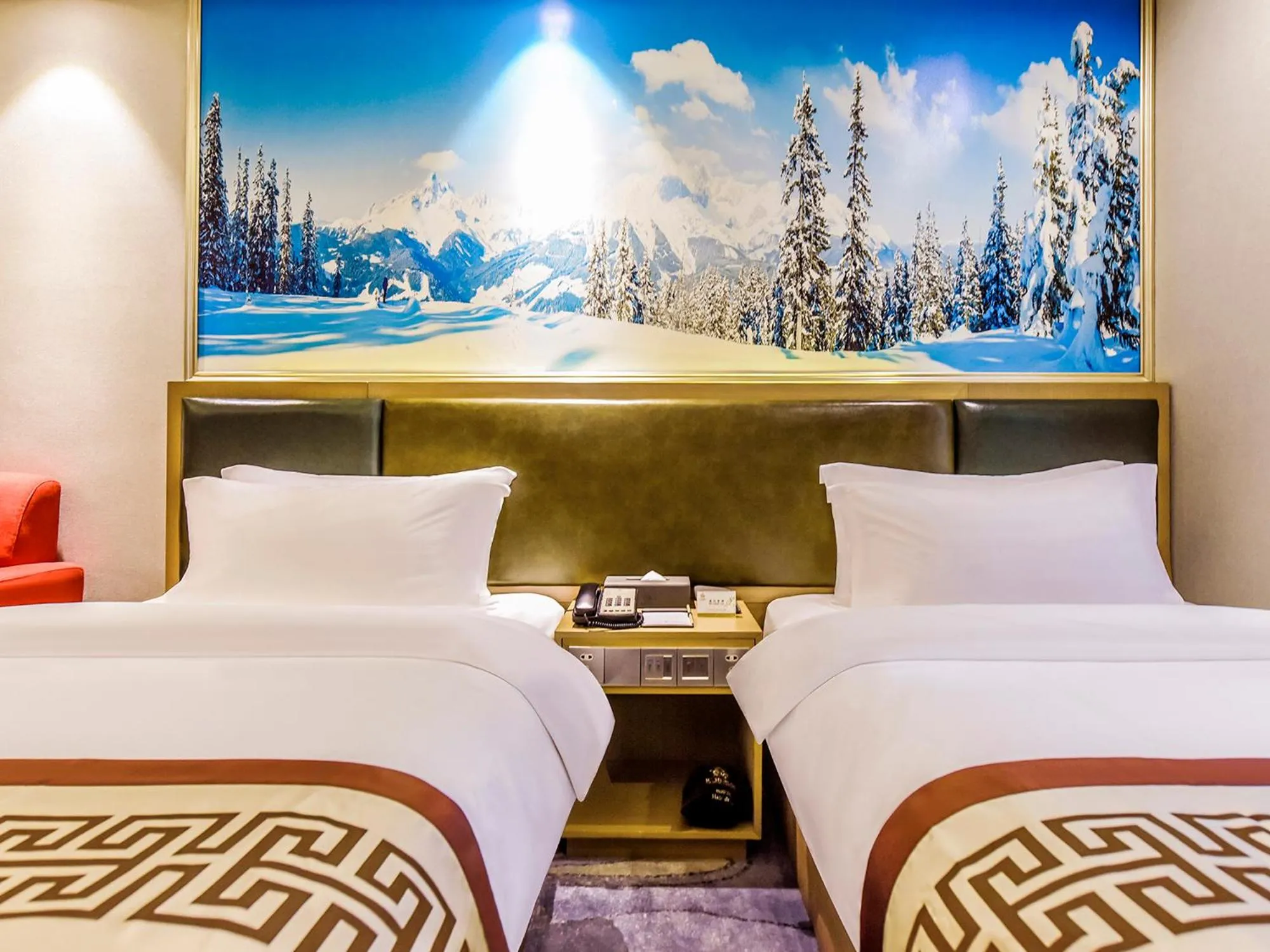 Bed in Guangzhou Huihe Hotel