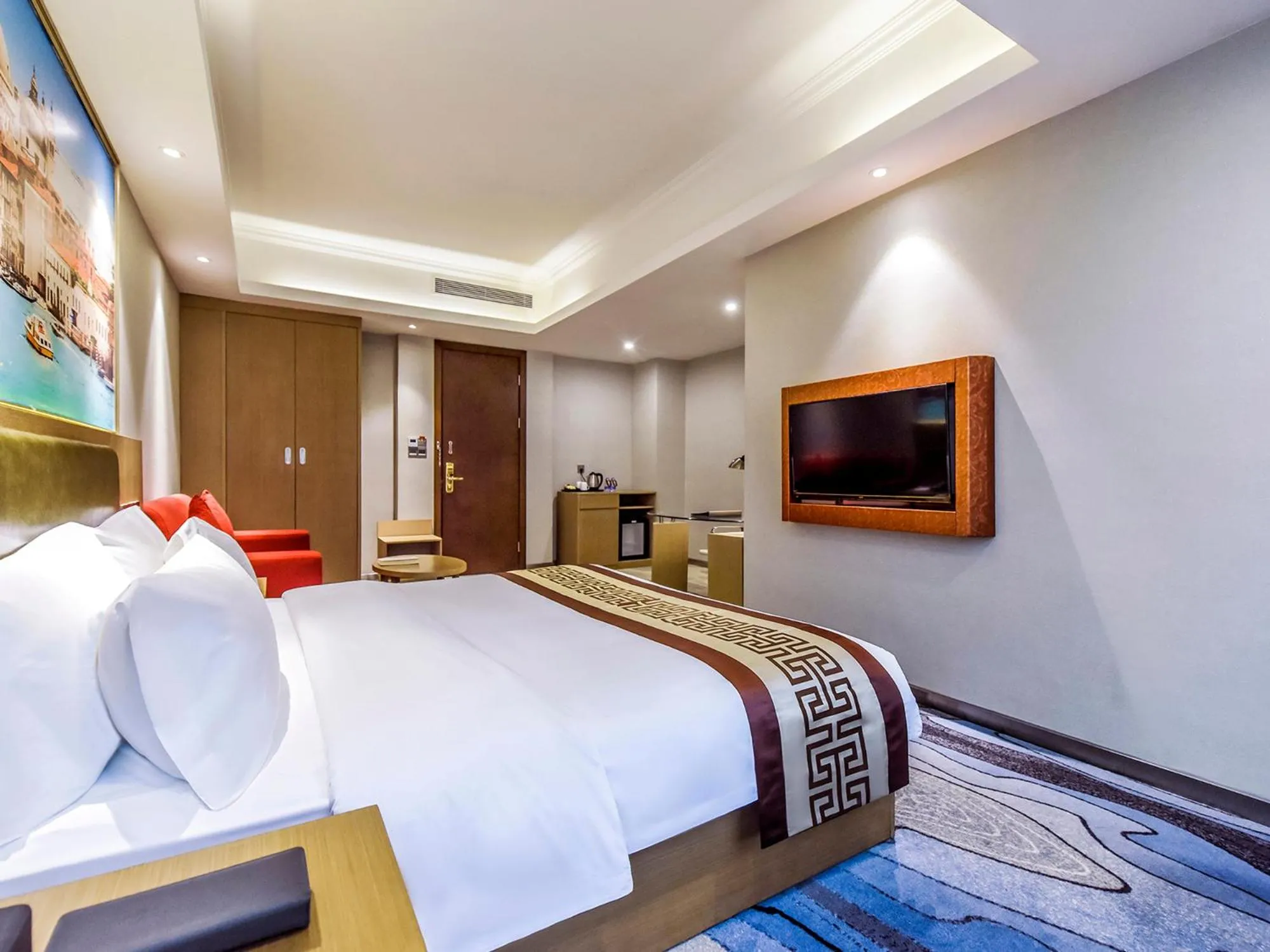 Photo of the whole room, Bed in Guangzhou Huihe Hotel