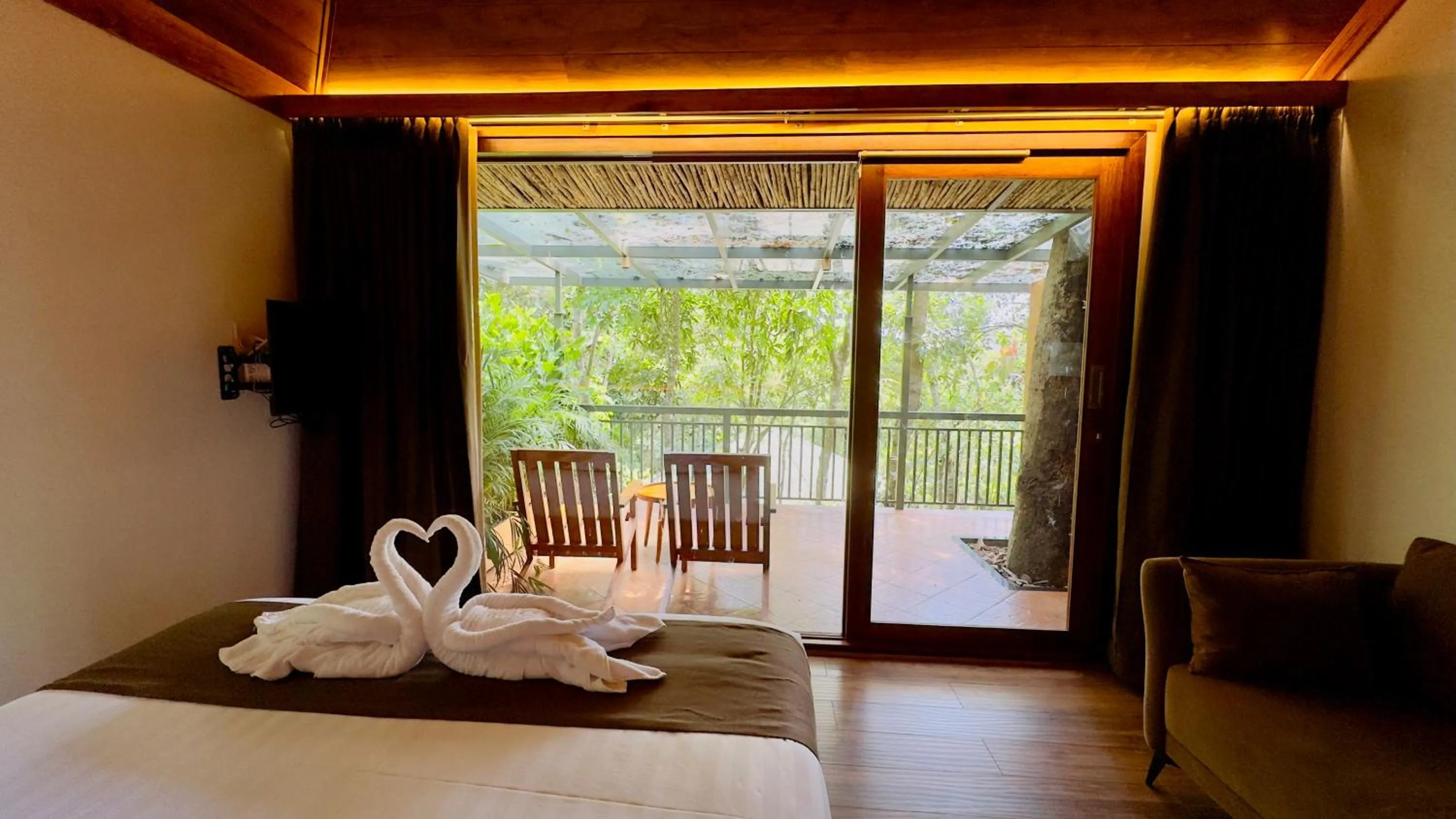 Balcony/Terrace, Bed in Chembarathi Wayanad Boutique Resort