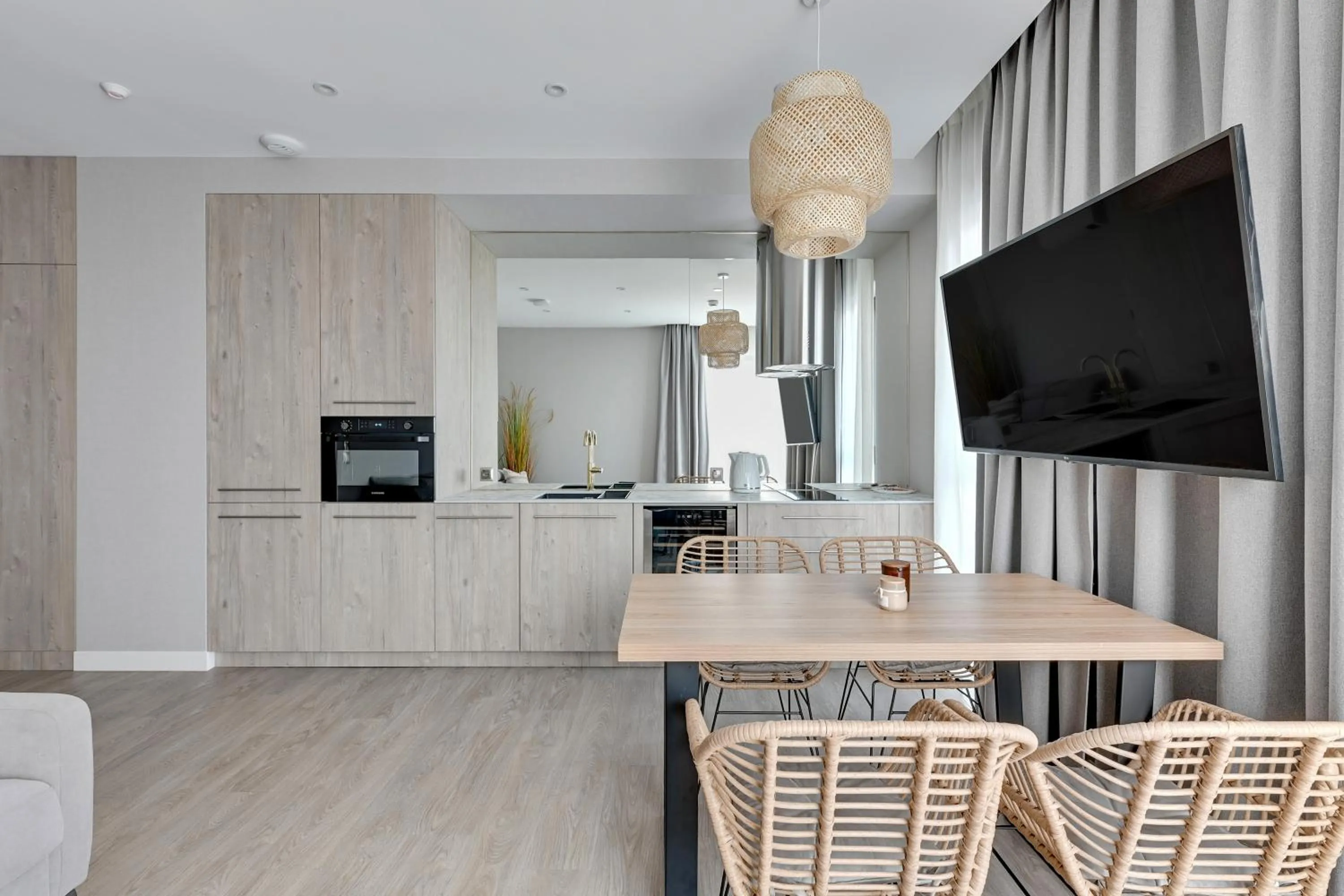 Kitchen or kitchenette in GRANO HOTEL Solmarina