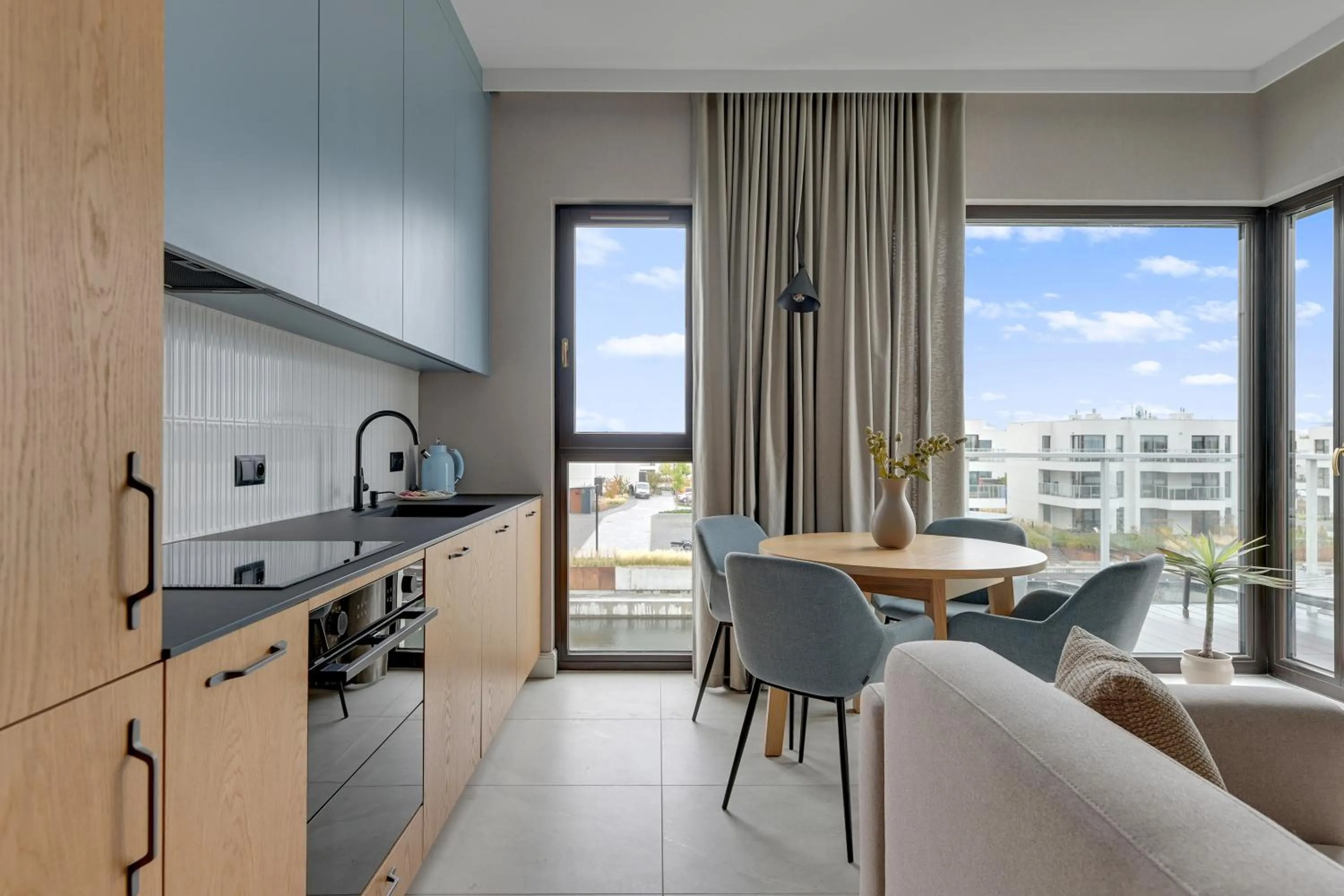 Kitchen or kitchenette in GRANO HOTEL Solmarina