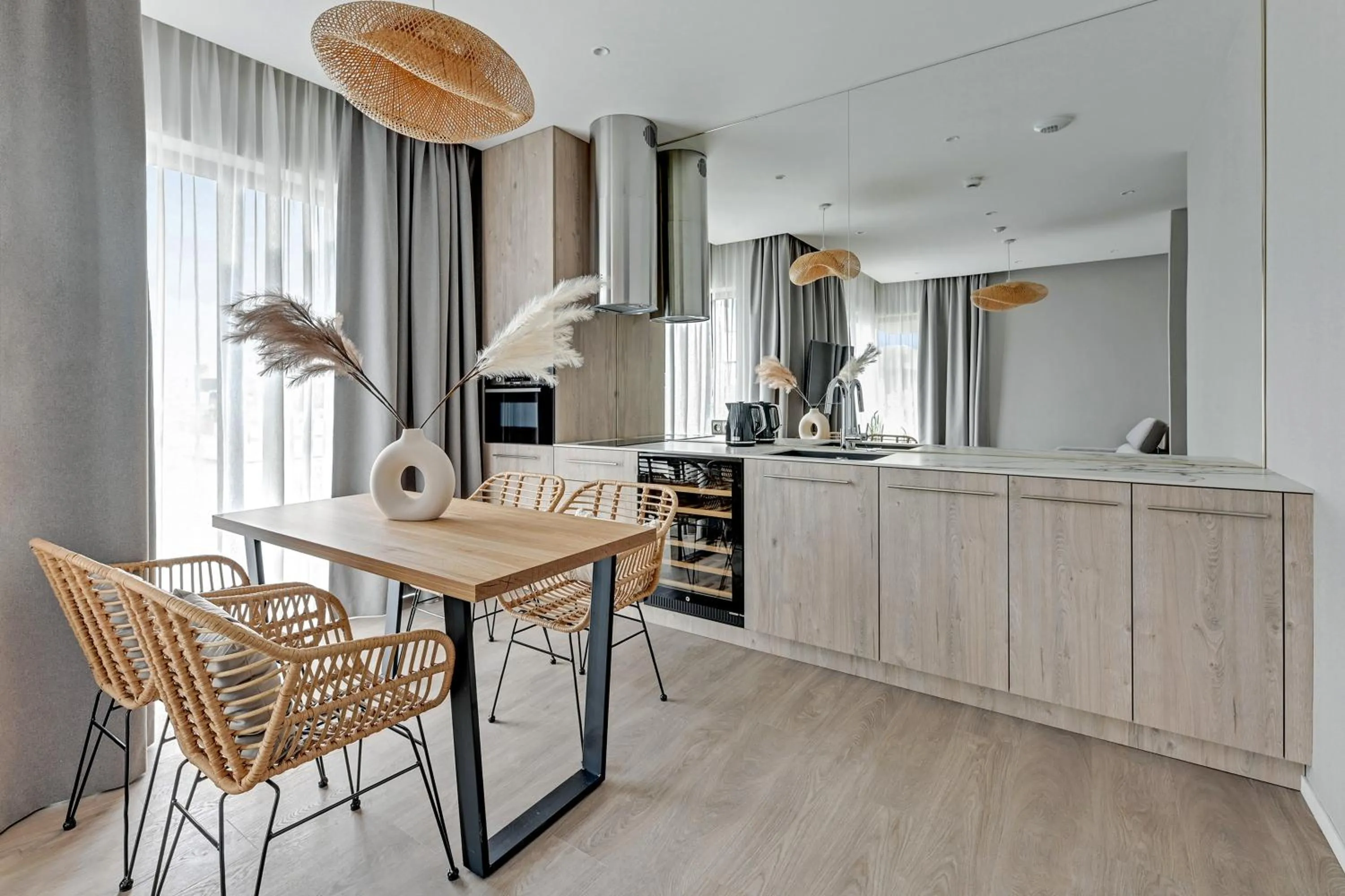 Kitchen or kitchenette in GRANO HOTEL Solmarina