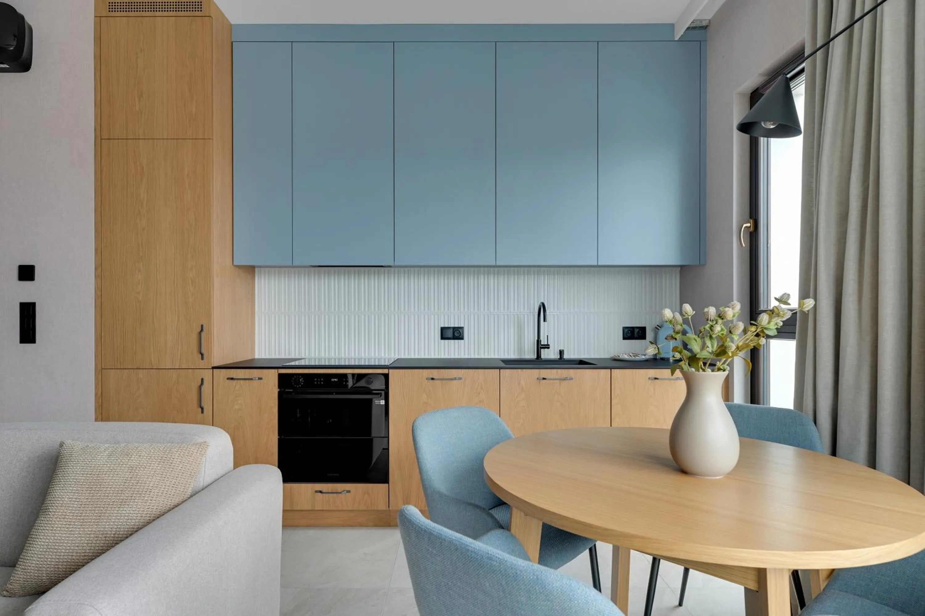 Kitchen or kitchenette in GRANO HOTEL Solmarina