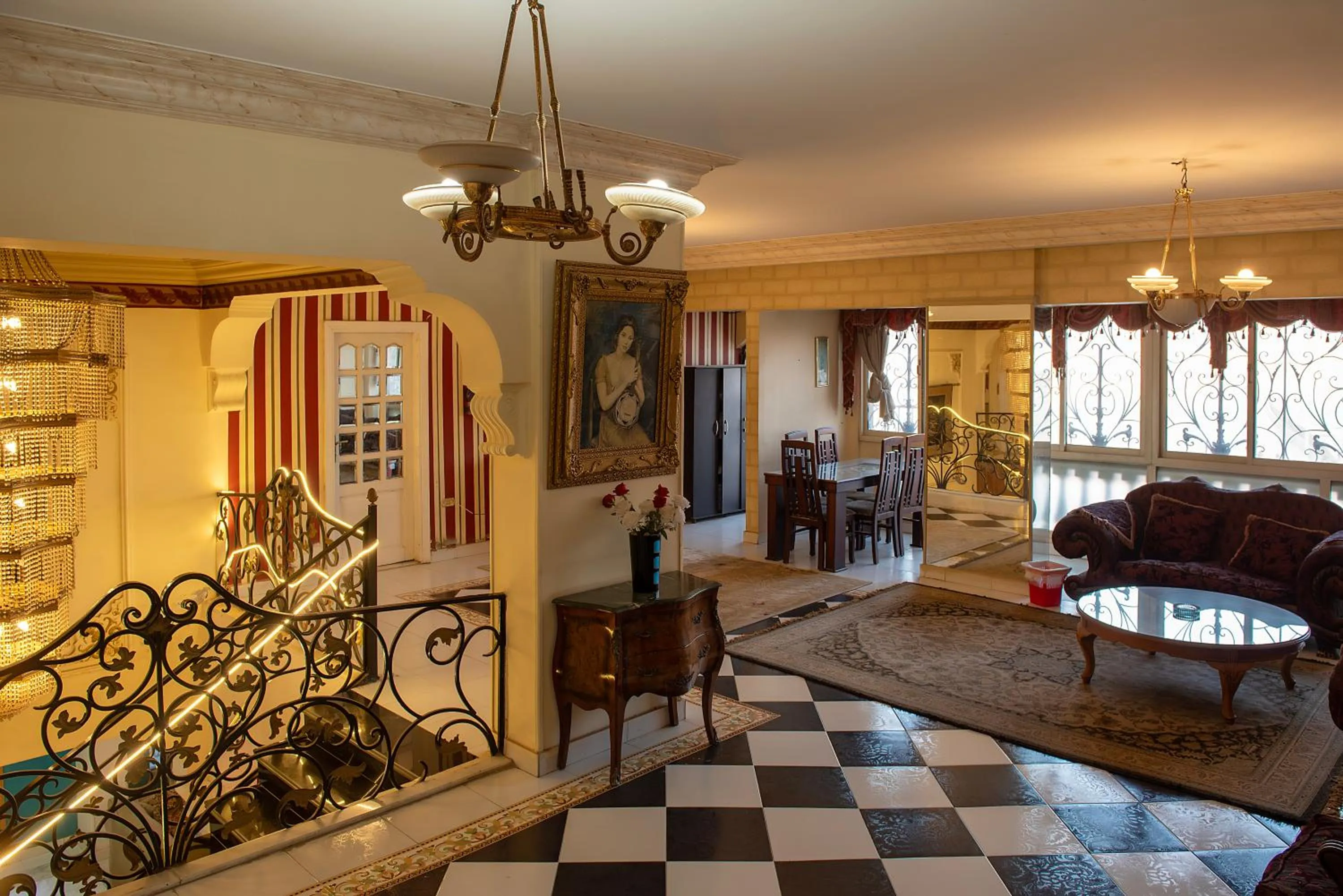 Seating area in Pyramita Hotel