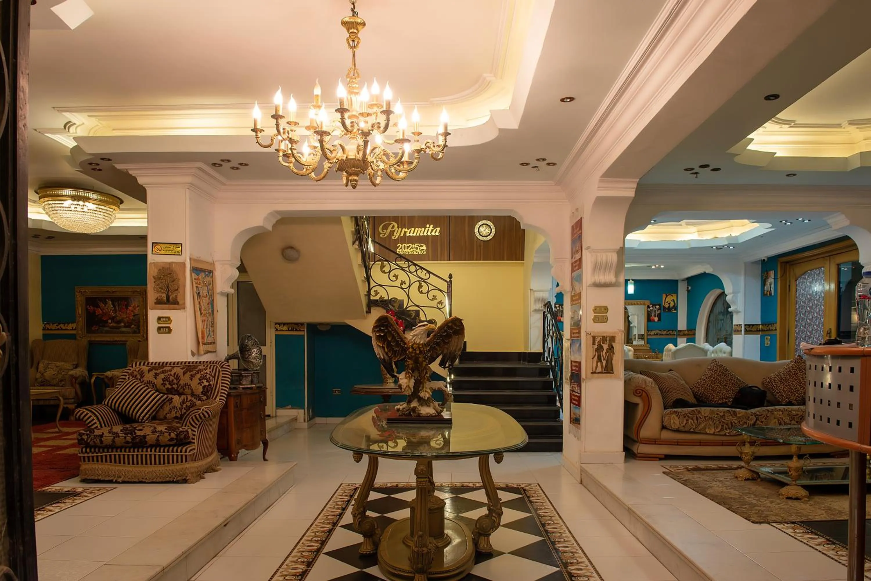 Seating area in Pyramita Hotel