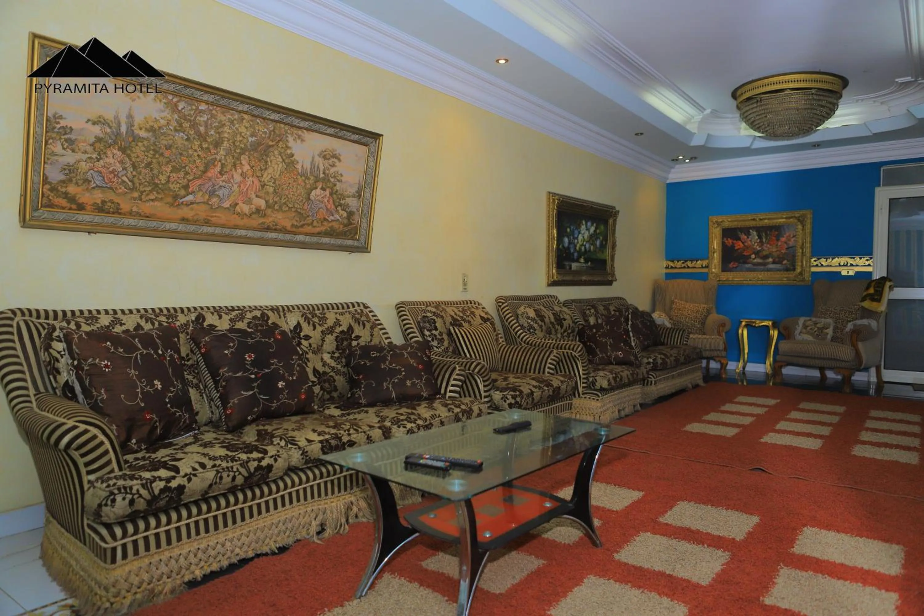 Seating area in Pyramita Hotel