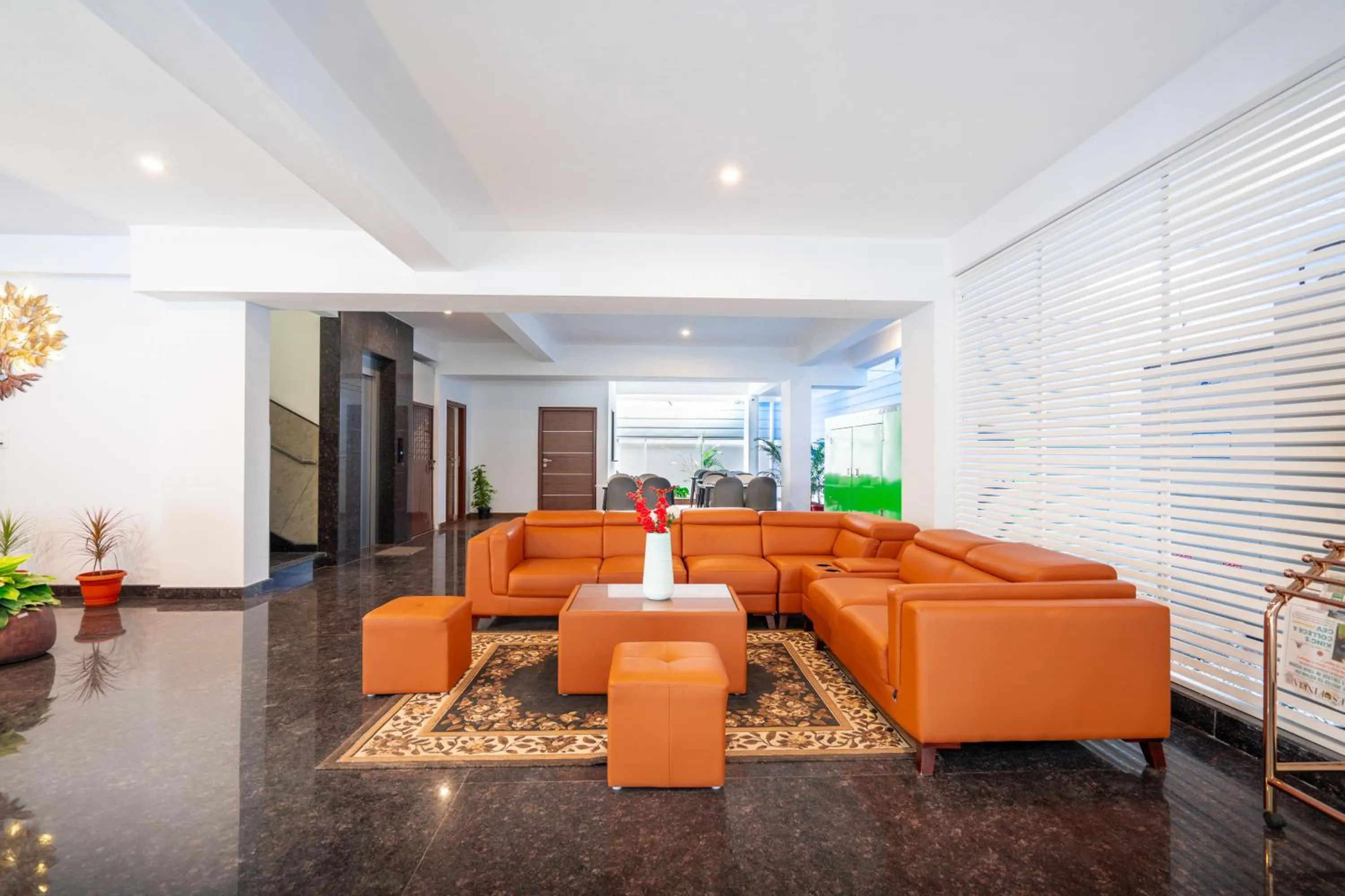 Seating area in The Silver Chimes Suites