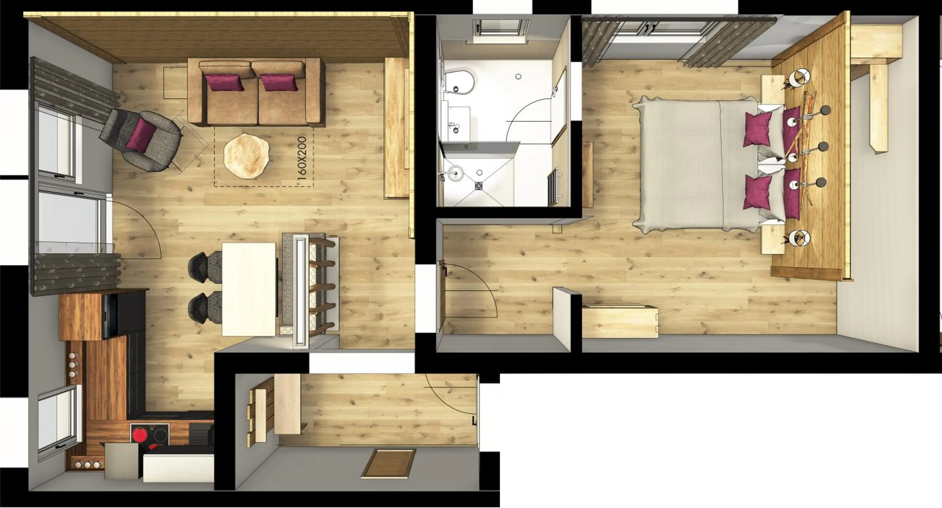 Floor plan in Maximilian Appartements