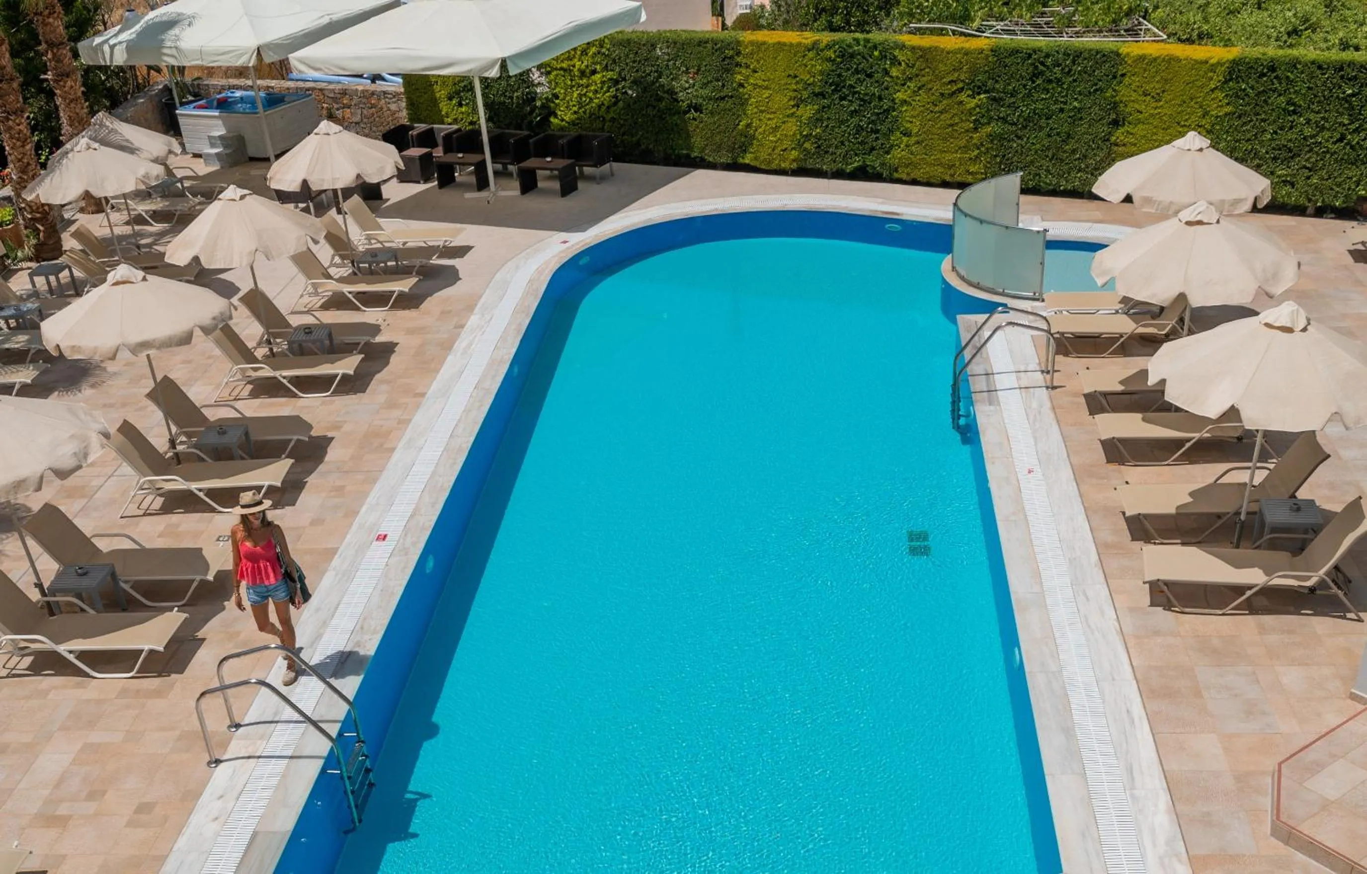 Pool view in Angela Suites Boutique Hotel