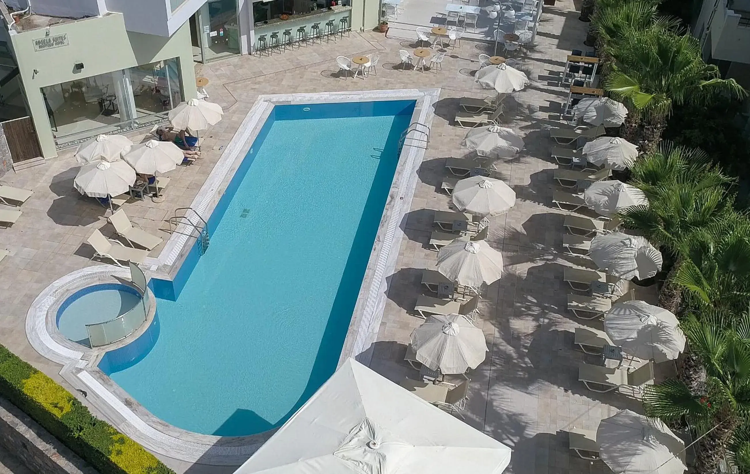 Pool view in Angela Suites Boutique Hotel Pool view in Angela Suites Boutique Hotel