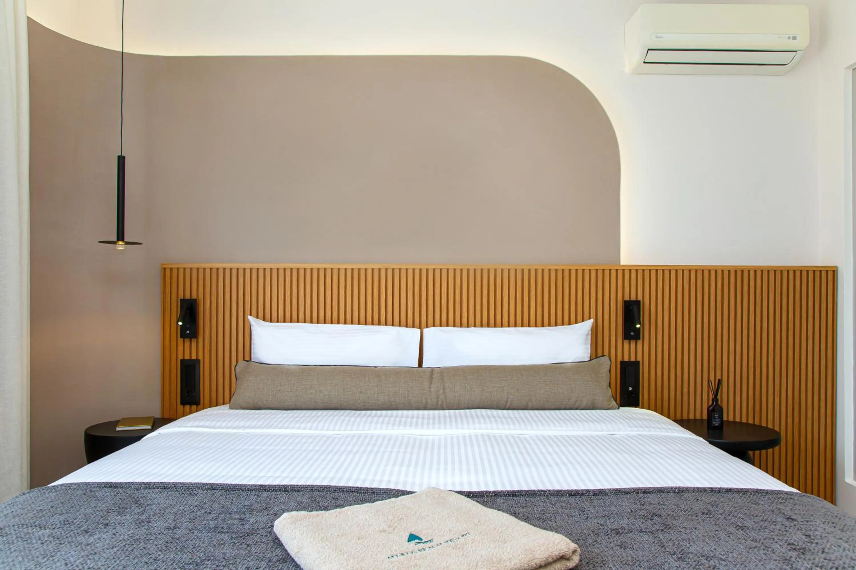 Bed in Aeolos Beach Resort