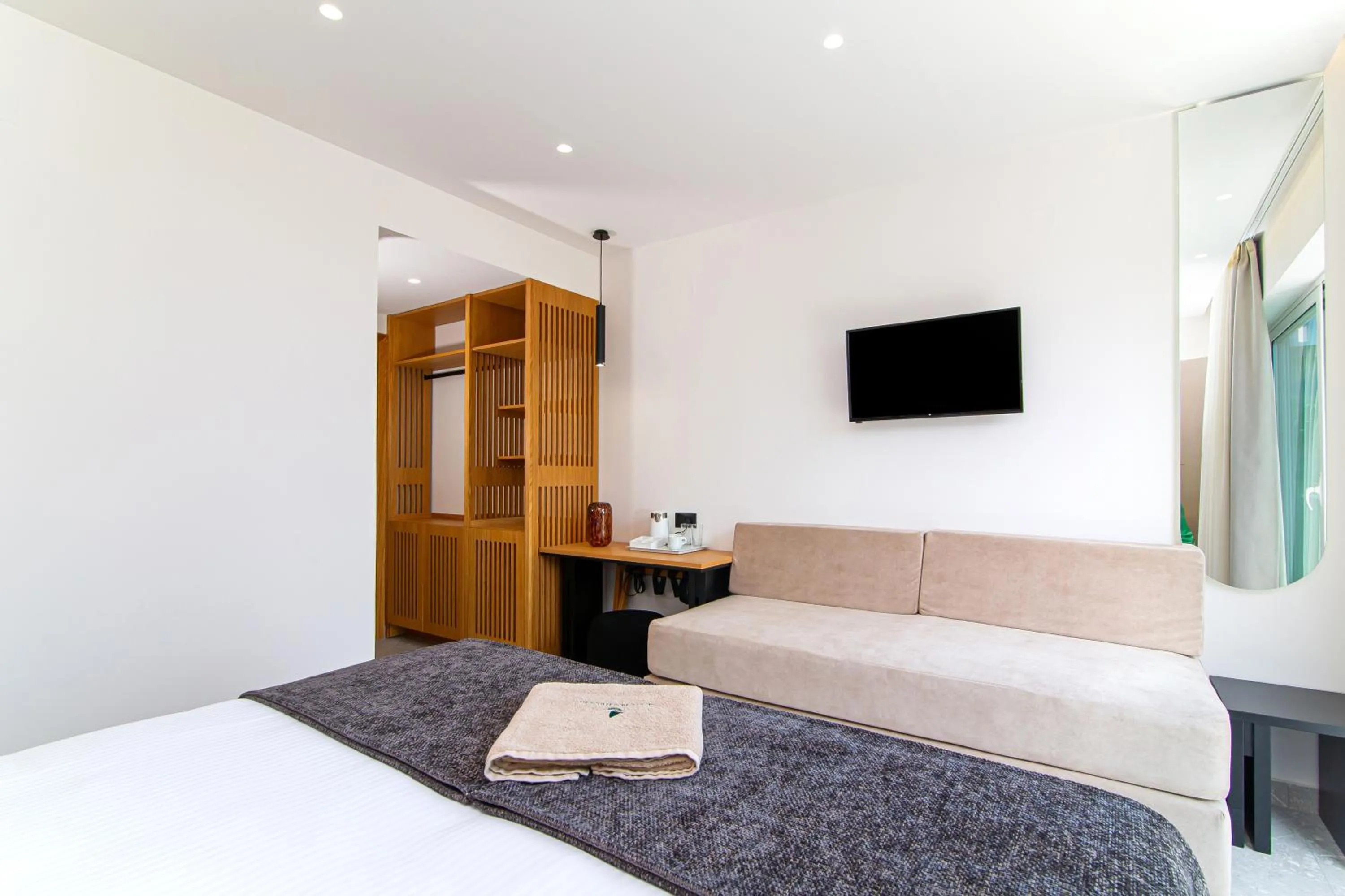 Bed in Aeolos Beach Resort