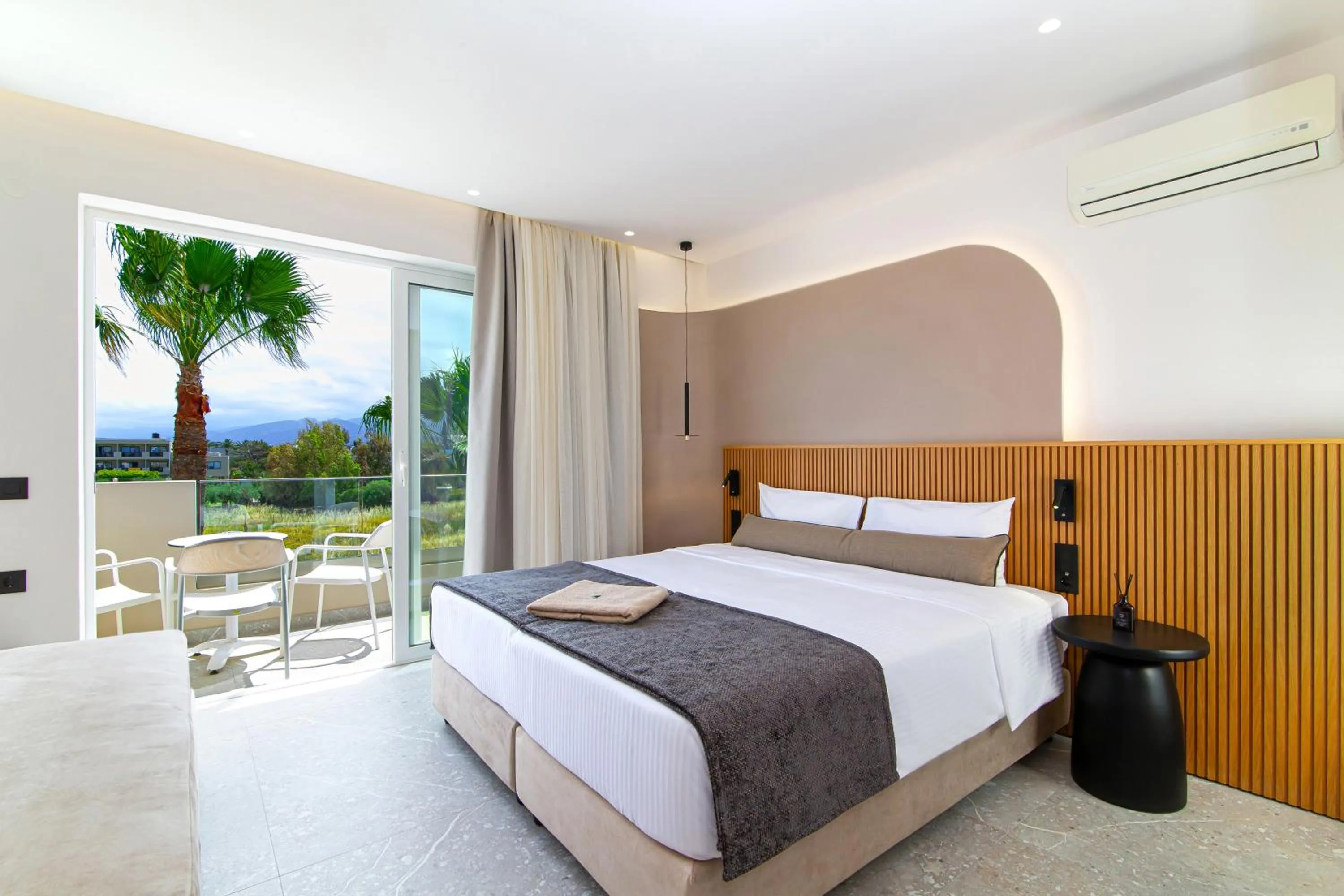 Bed in Aeolos Beach Resort