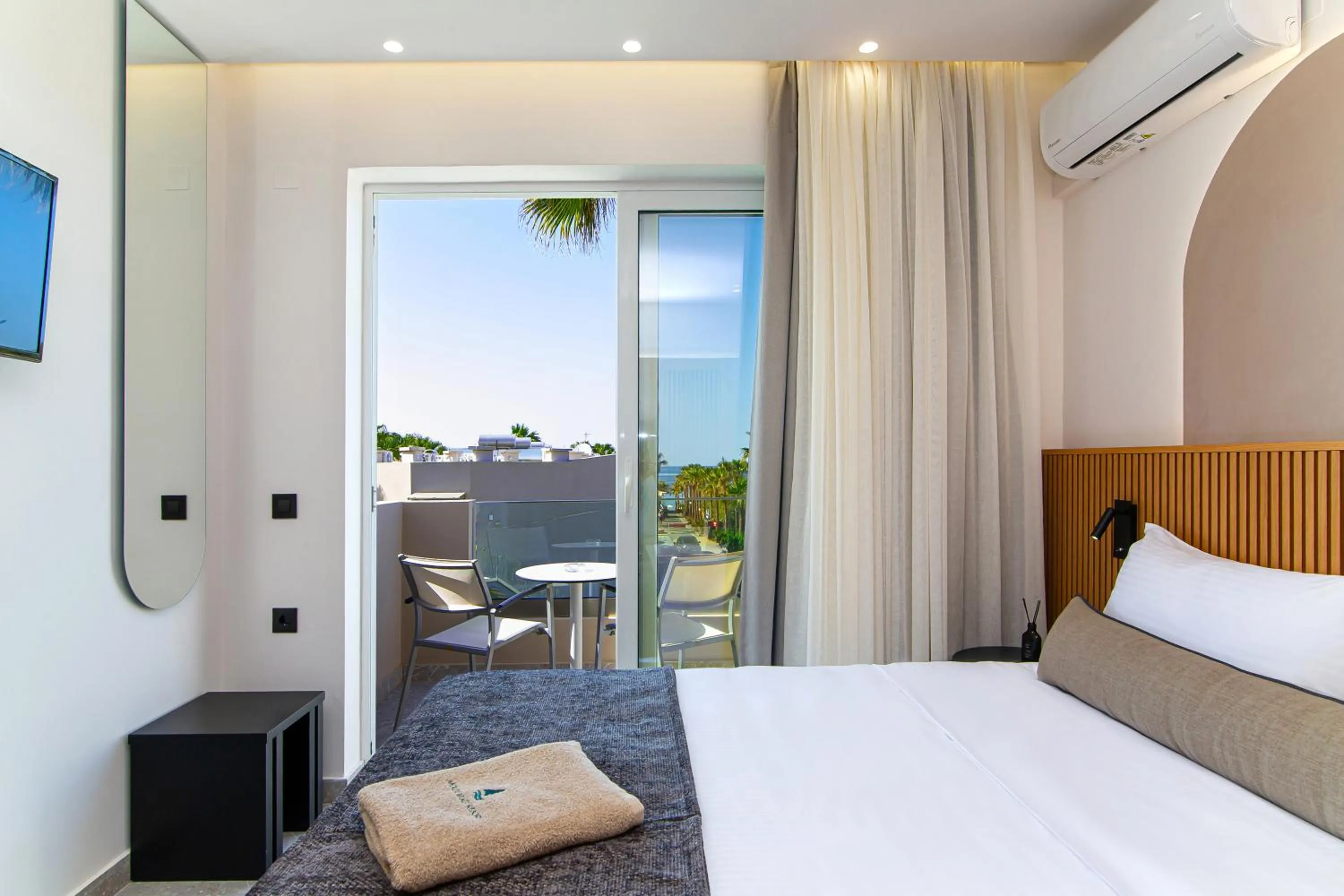 Bed in Aeolos Beach Resort