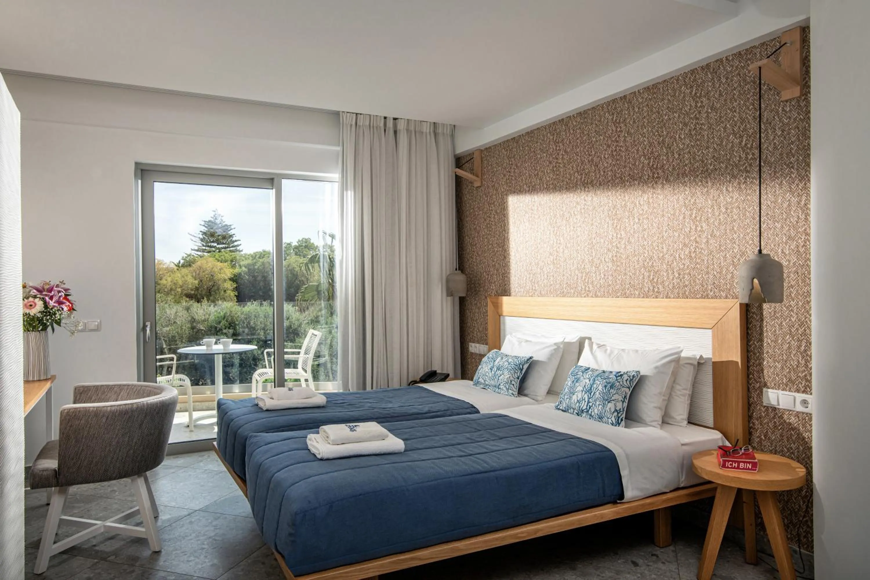 Bed in Aeolos Beach Resort