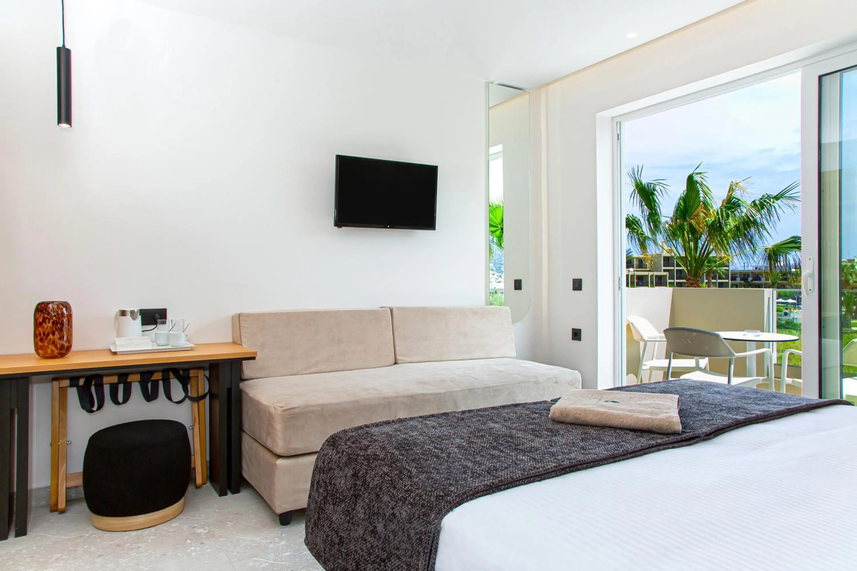 Bed in Aeolos Beach Resort