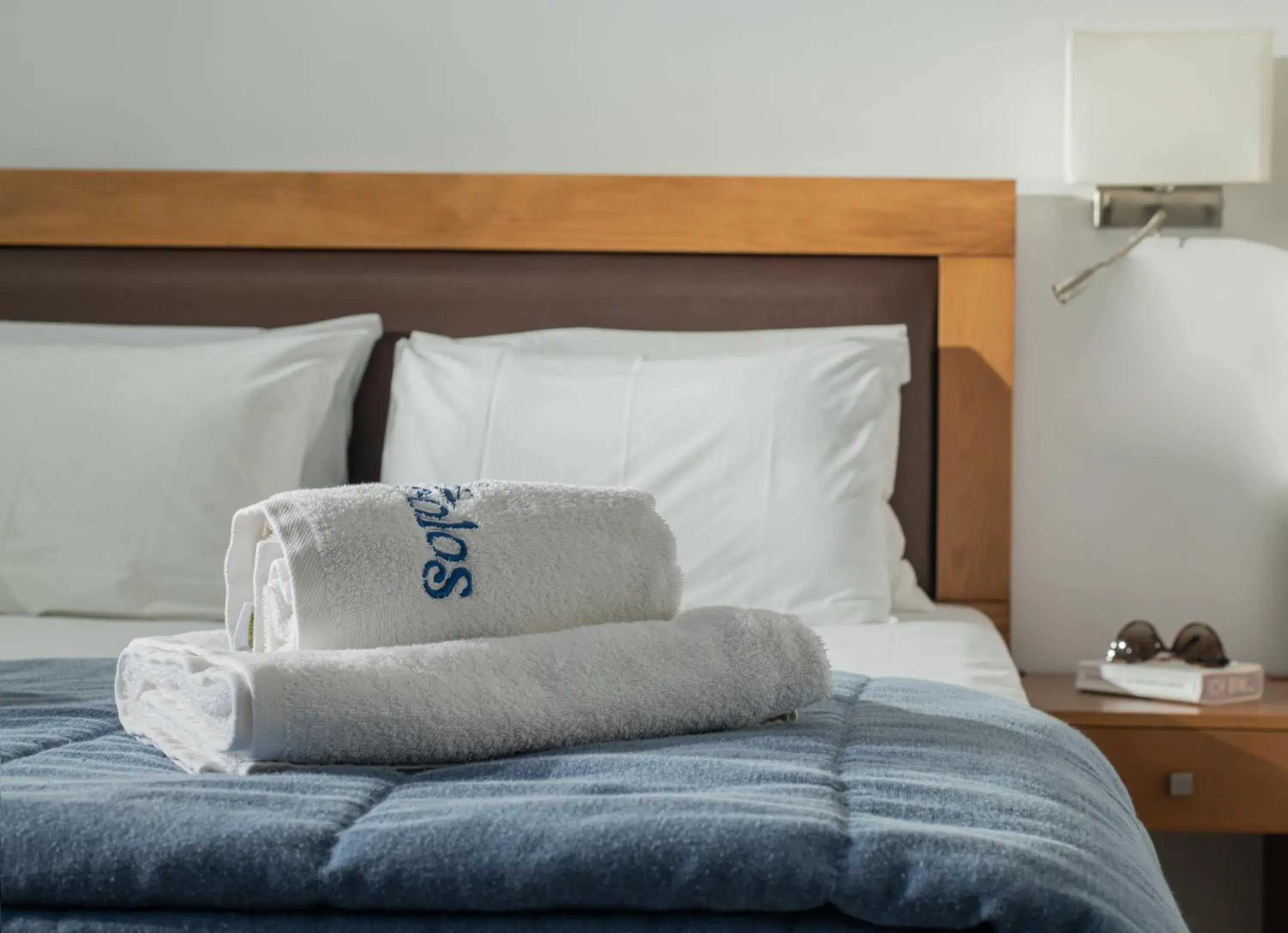 Bed in Aeolos Beach Resort Bed in Aeolos Beach Resort