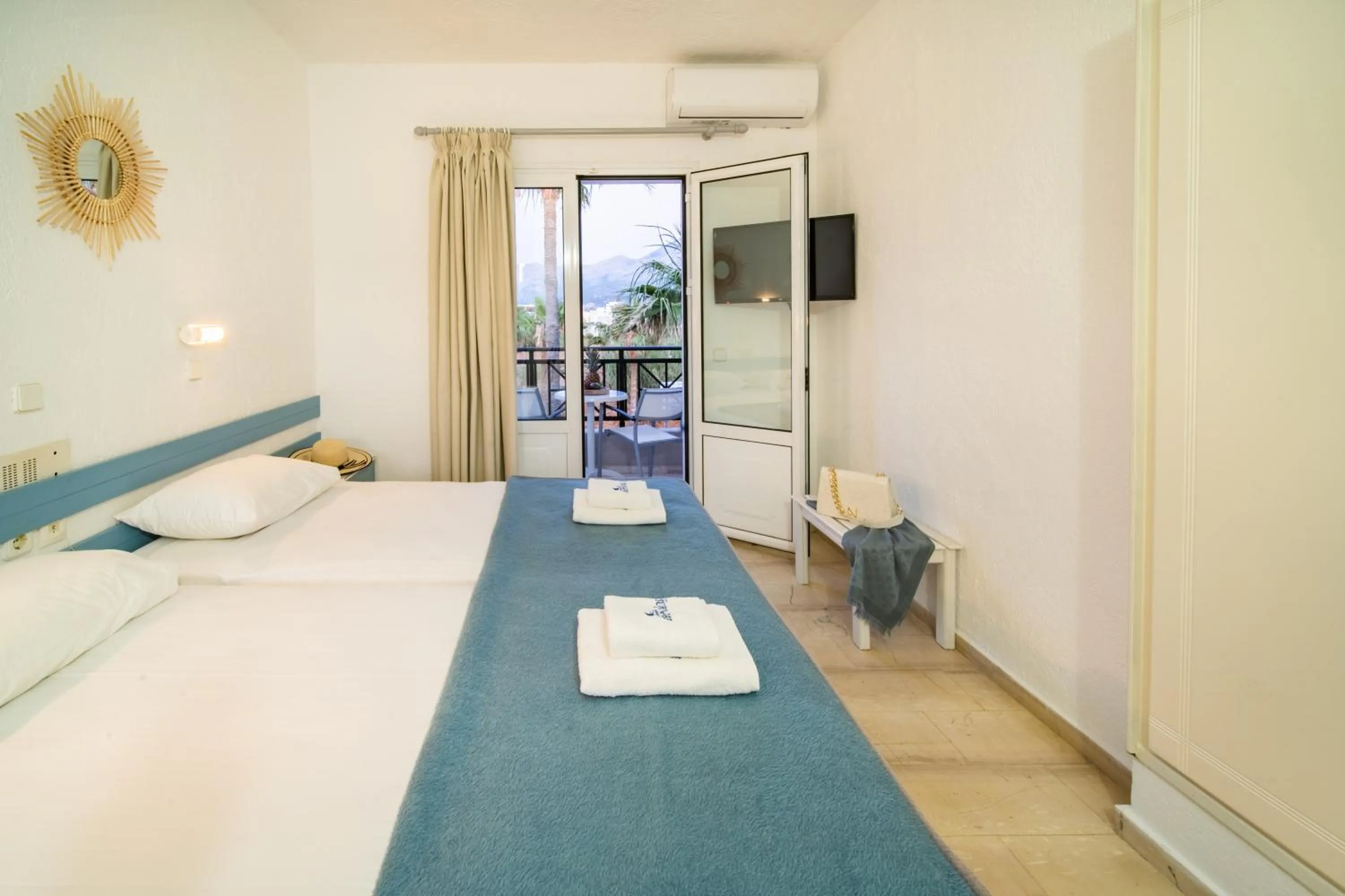Bed in Aeolos Beach Resort