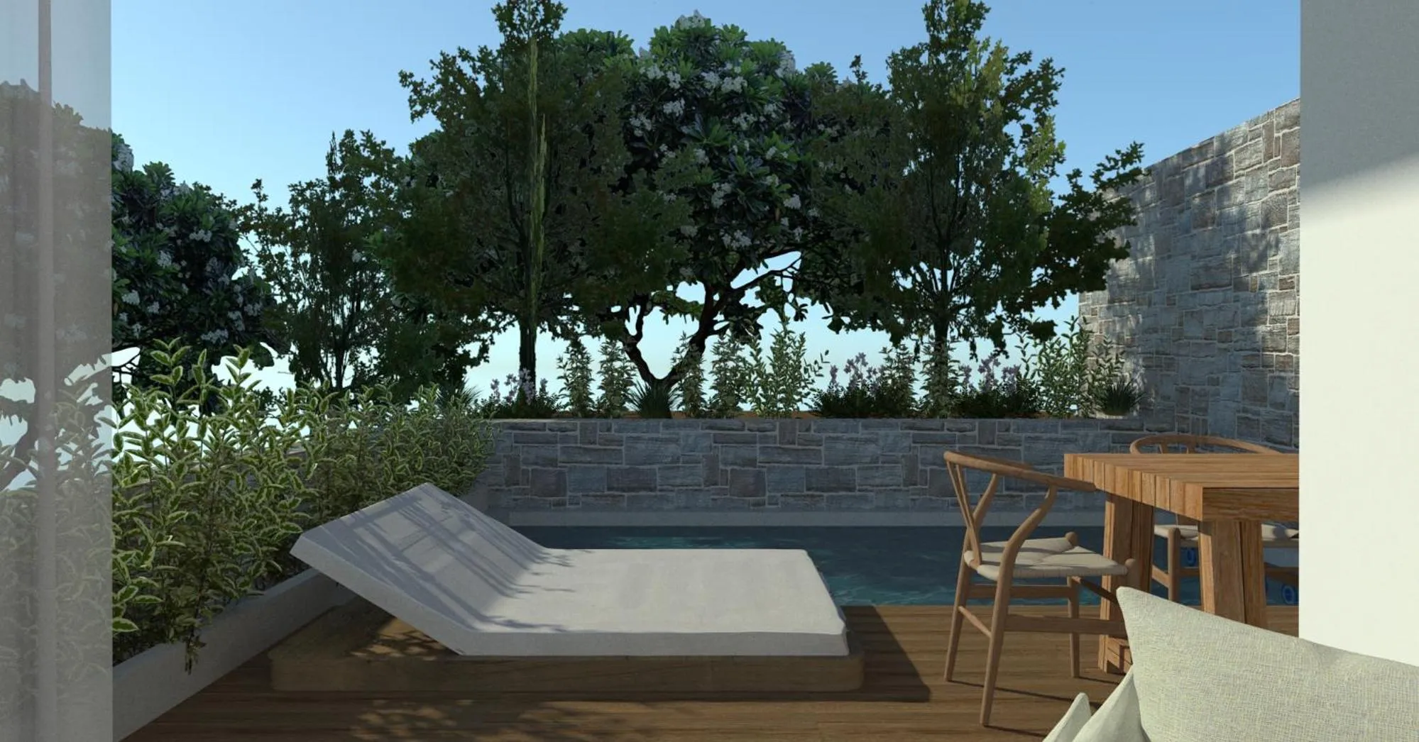 Swimming pool in Rainbow Apartments