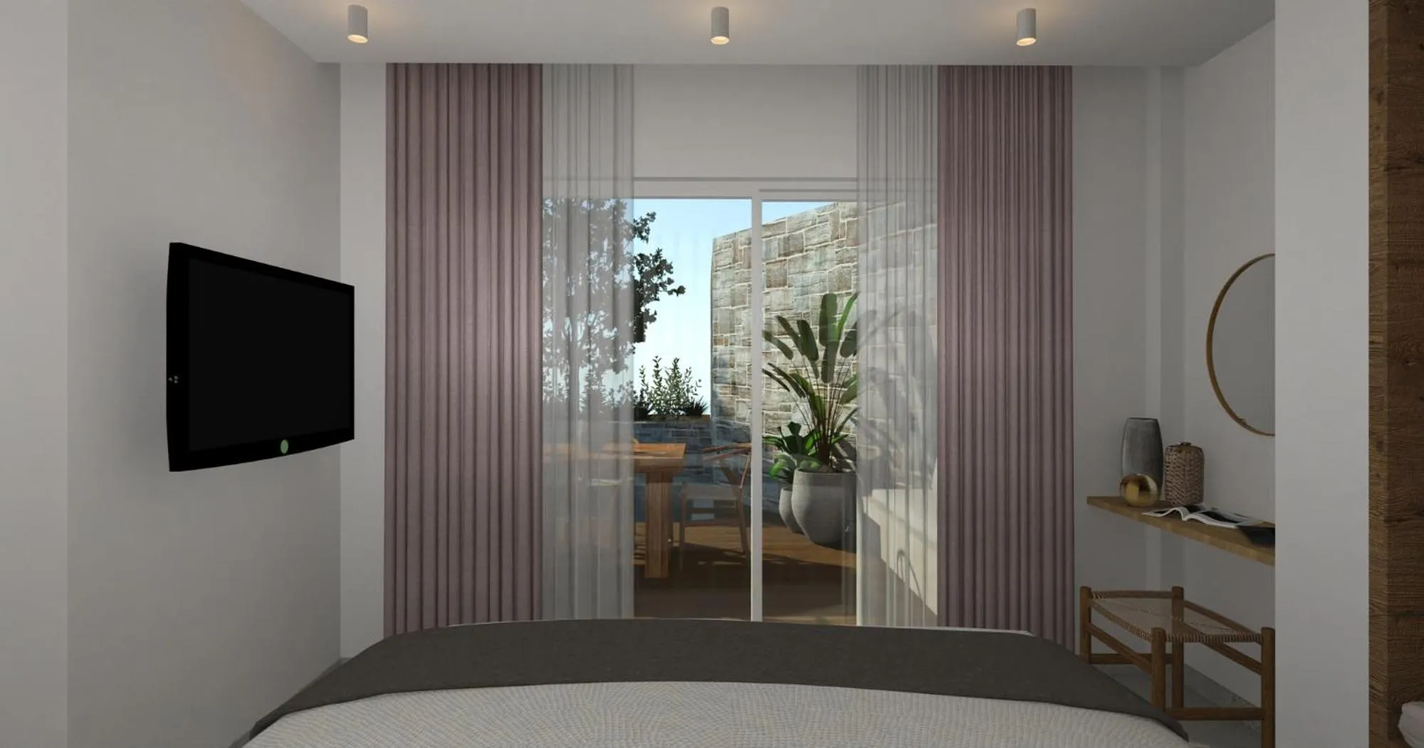 Bedroom, Bed in Rainbow Apartments