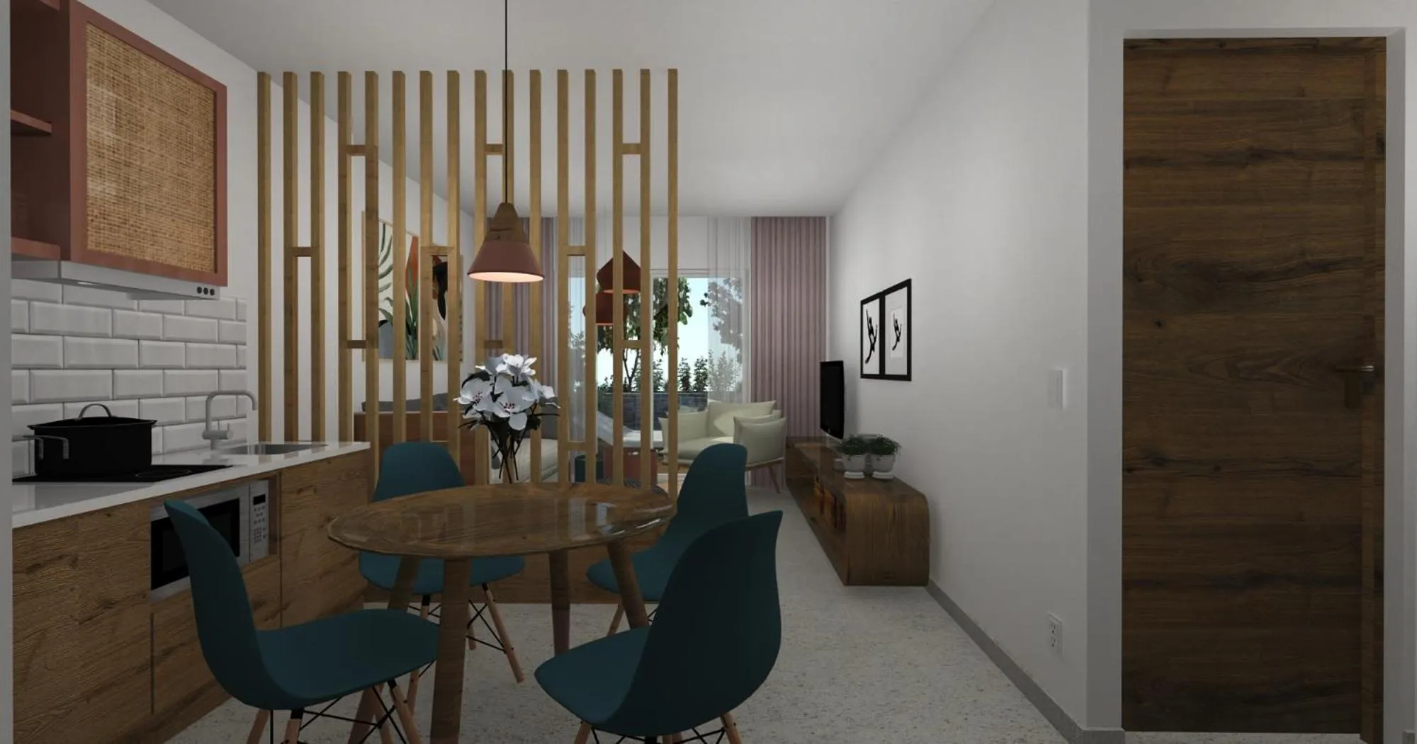 Kitchen or kitchenette in Rainbow Apartments