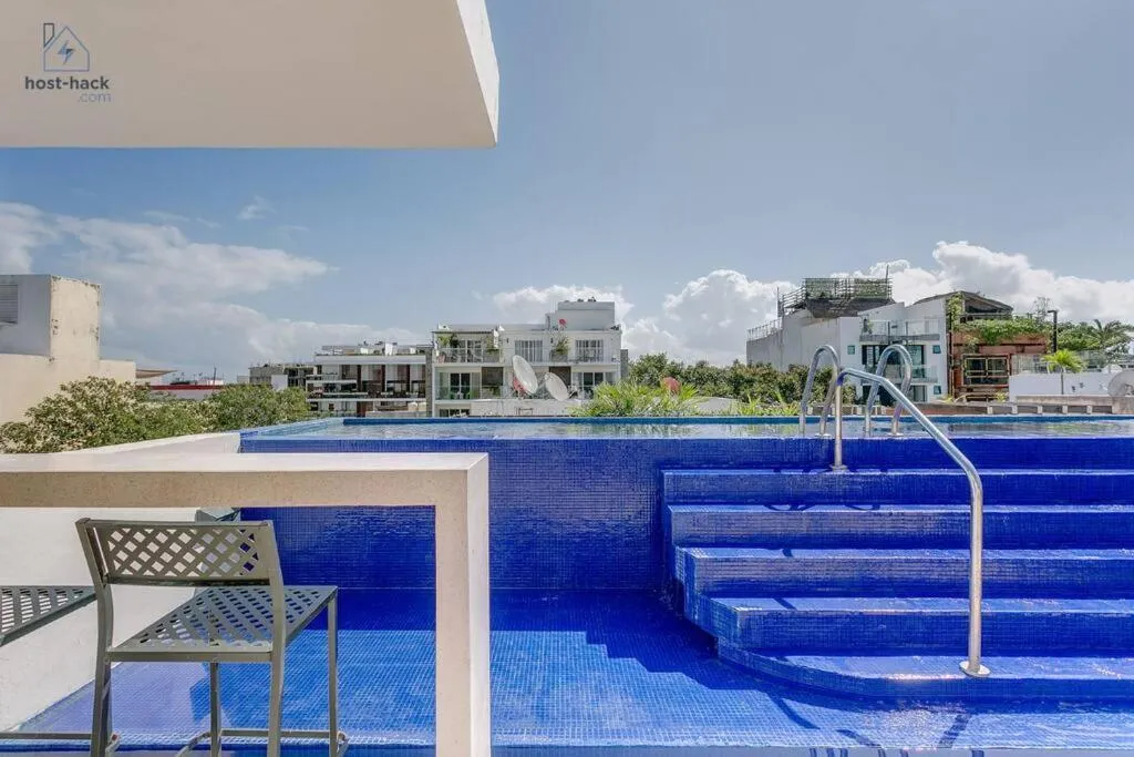 View (from property/room) in Danzamar 1B with Pool & Rooftop near Mamitas beach
