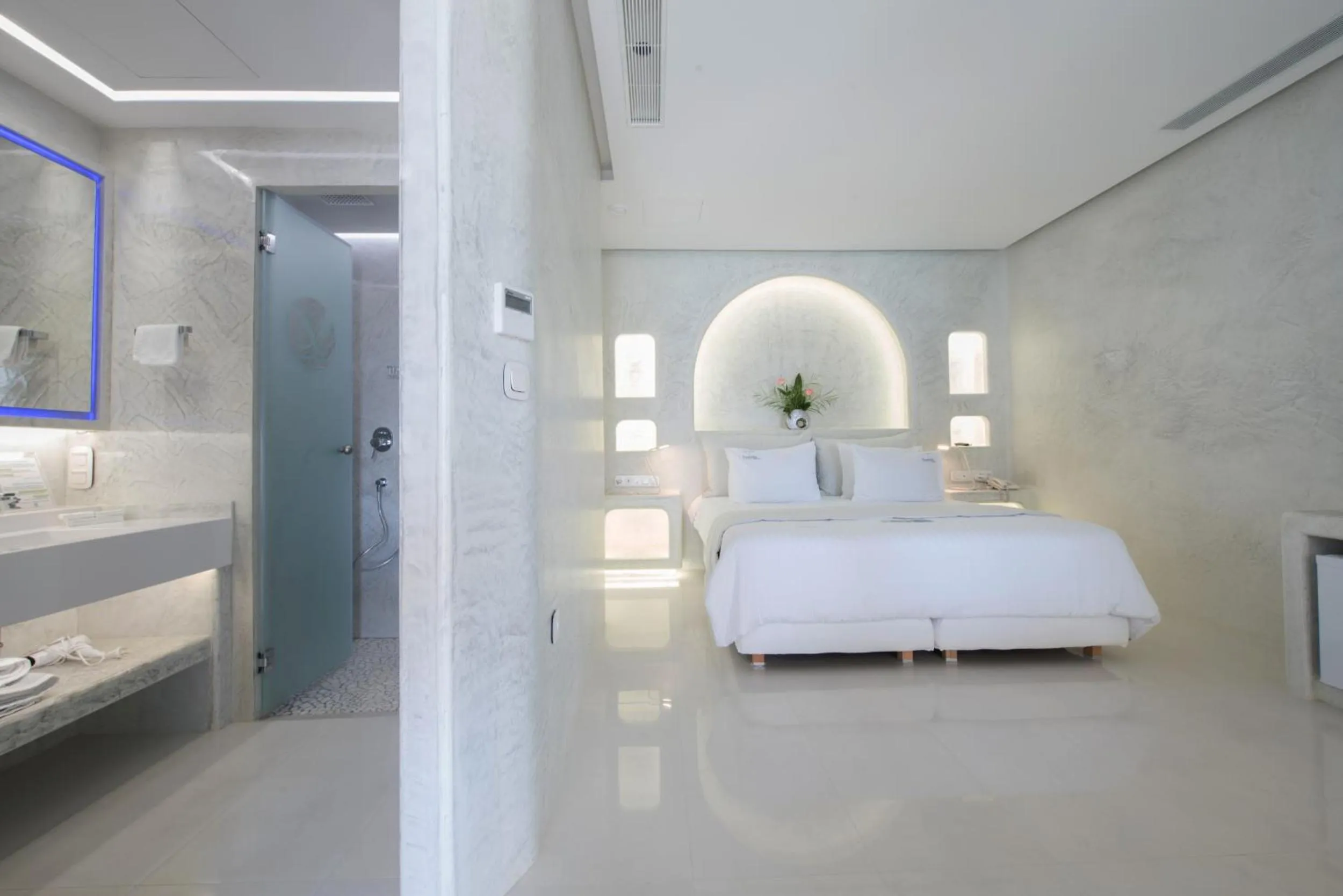 Bed in Aegialis Hotel & Spa