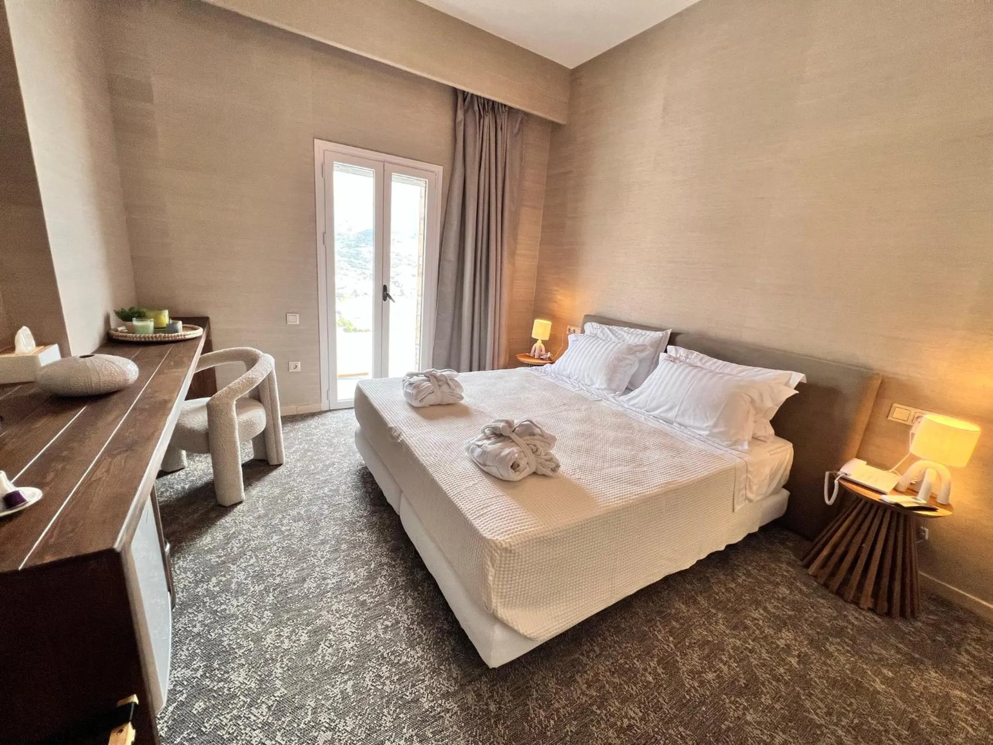 Bed in Aegialis Hotel & Spa