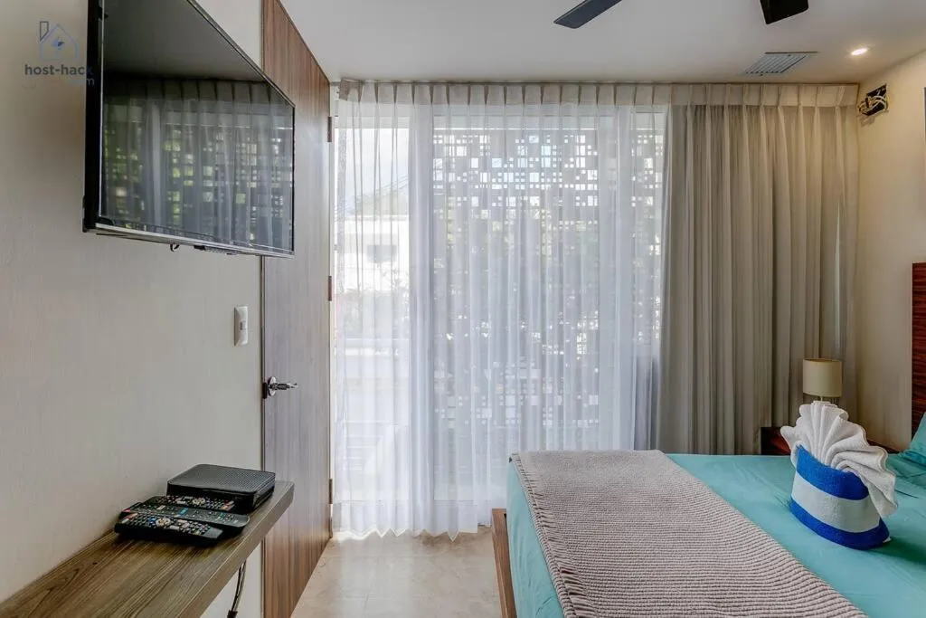 Bed in Dpto a 5 min de la Playa con Piscina y Rooftop