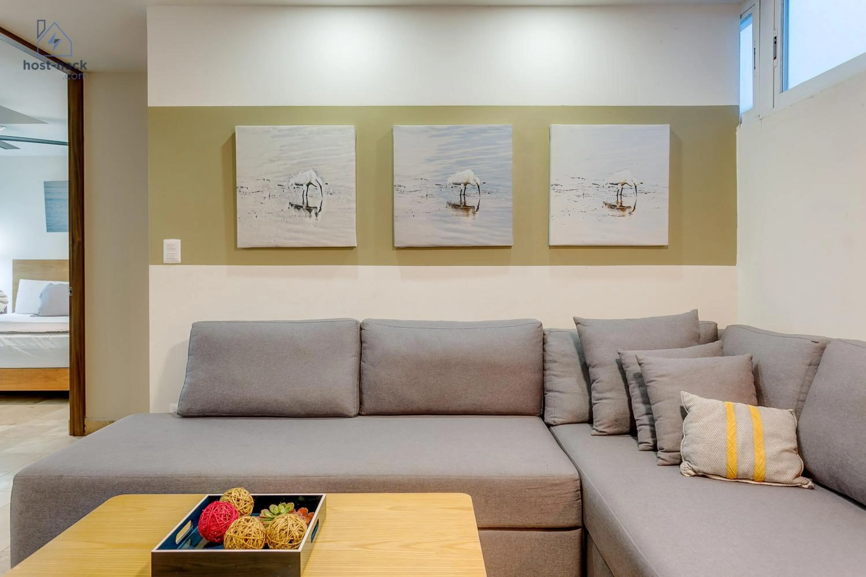 Living room in Aptartment with Patio, Rooftop & Pool Close to the Beach - Danzamar 2