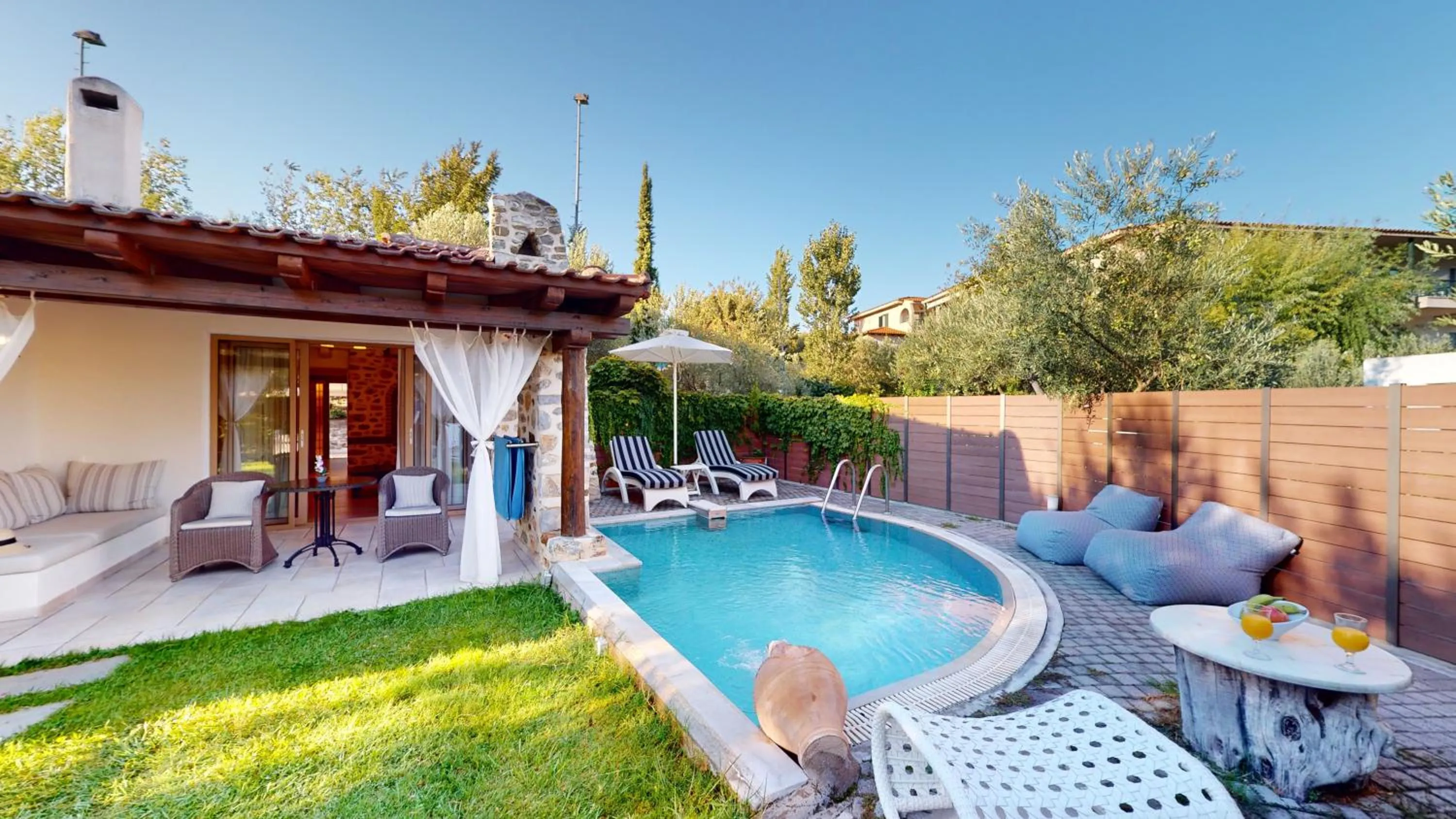 Patio in Acrotel Athena Pallas & Residence