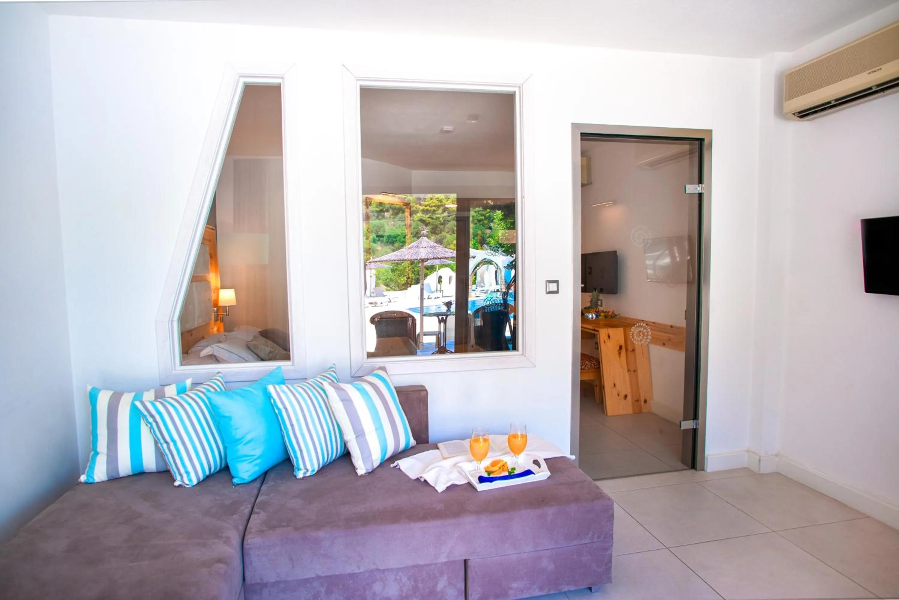 Seating area in Acrotel Athena Pallas & Residence