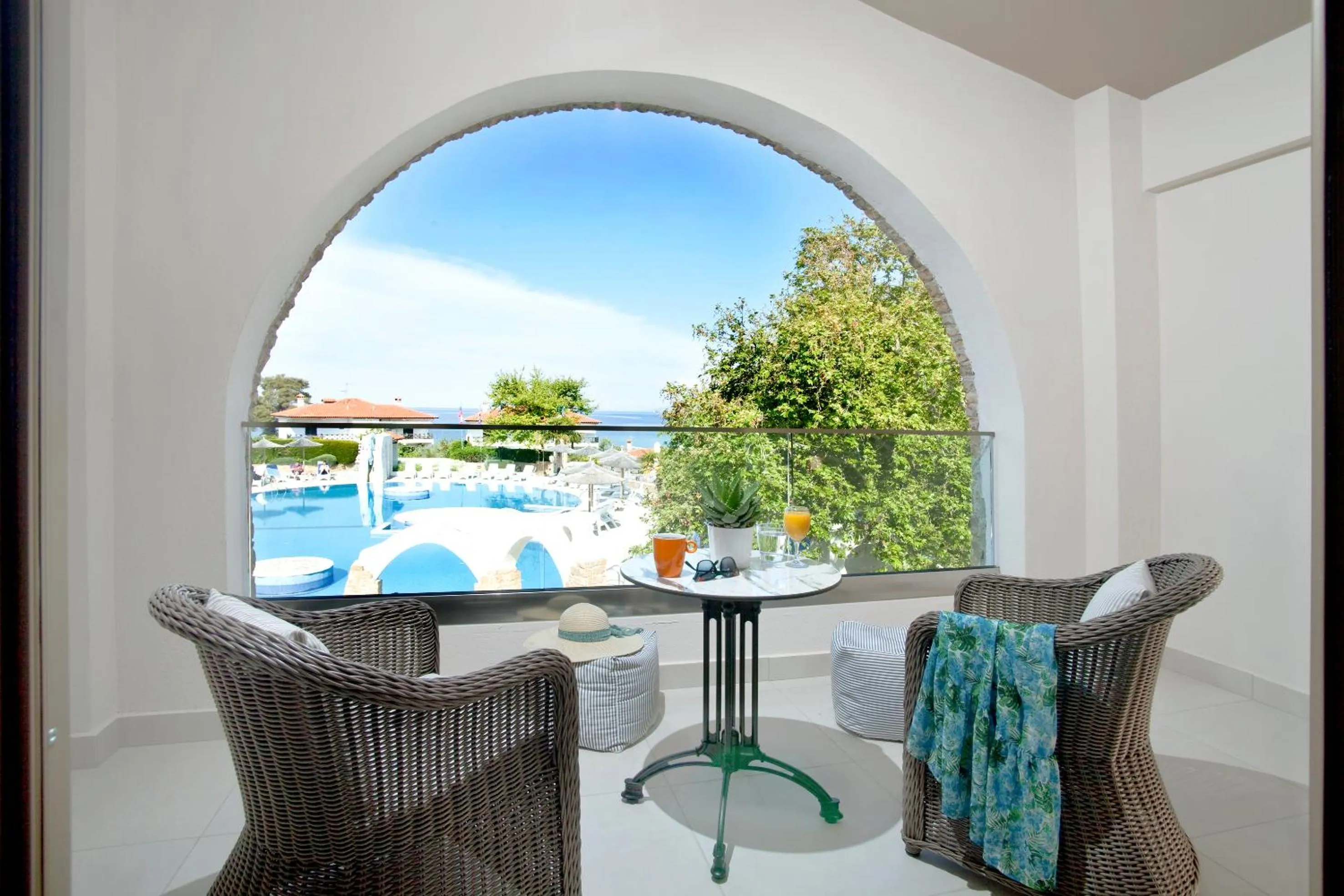 Balcony/Terrace in Acrotel Athena Pallas & Residence