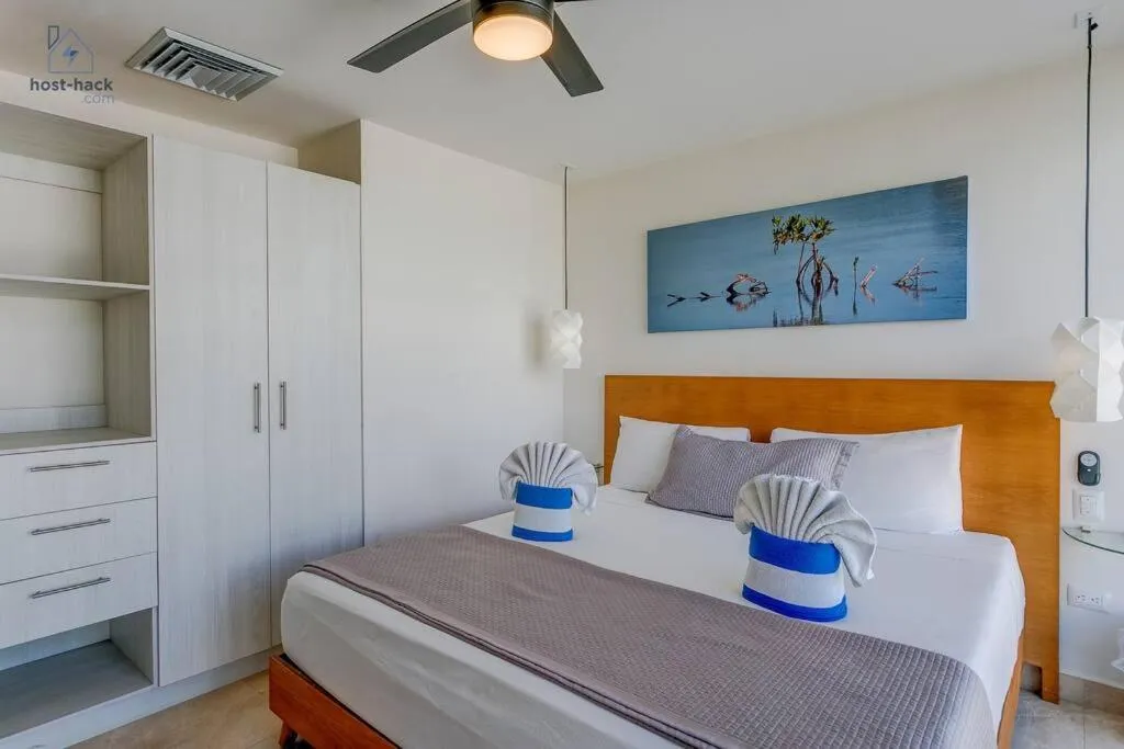 Photo of the whole room, Bed in Danzamar 7, Modern Apartment 2 blocks away from 5th Avenue