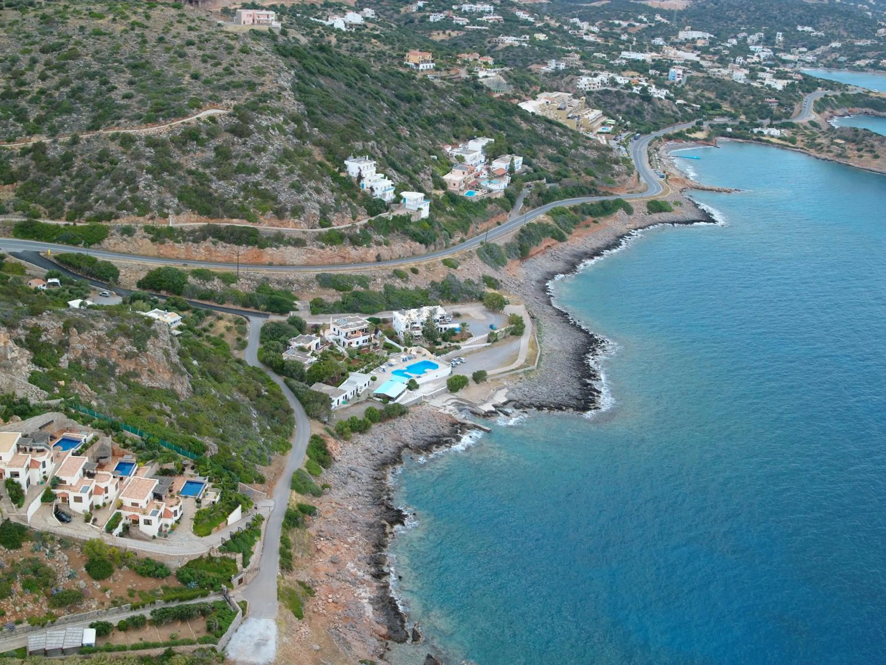 Bird's eye view in Vangelis Villas