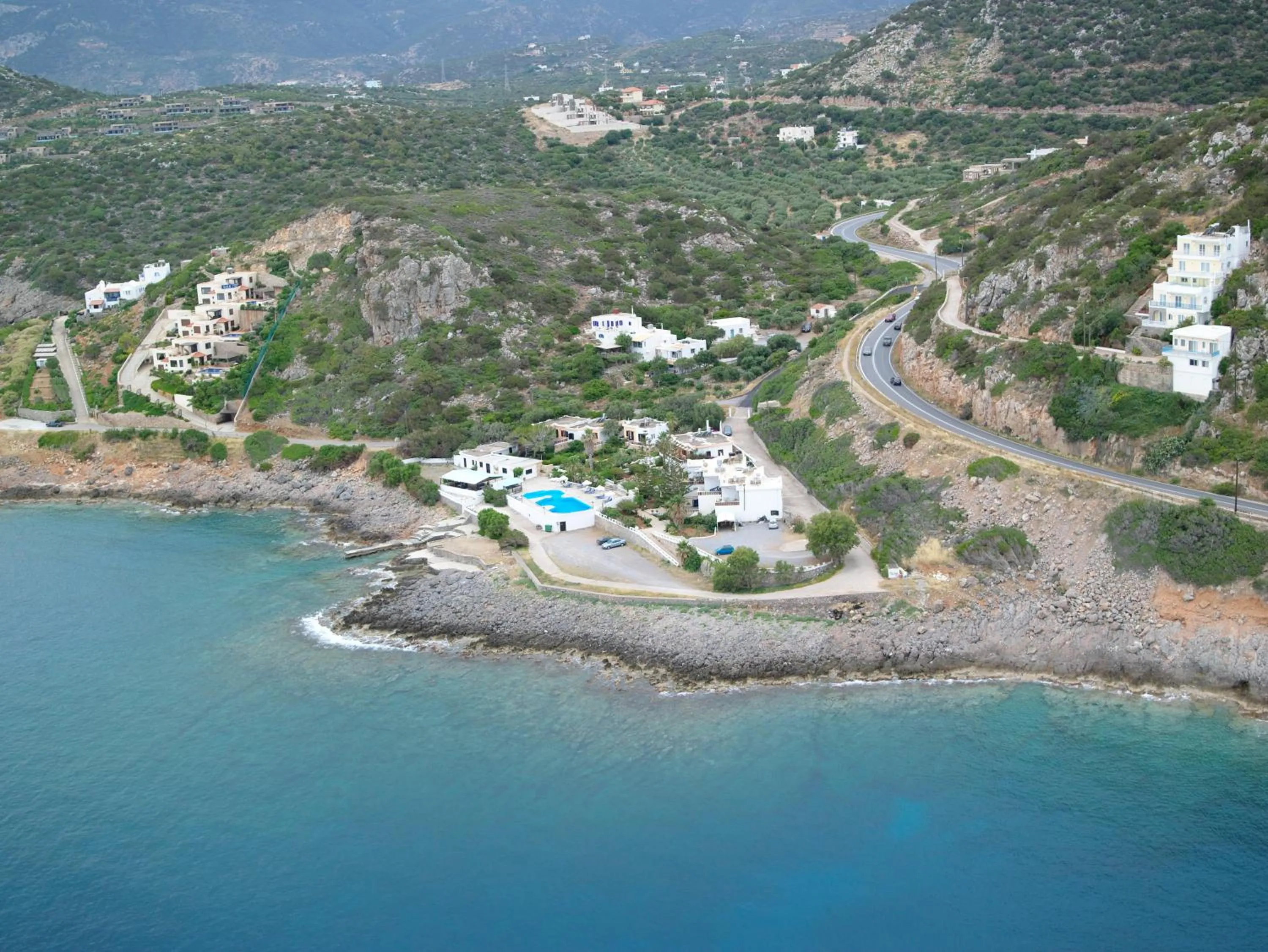 Bird's eye view in Vangelis Villas