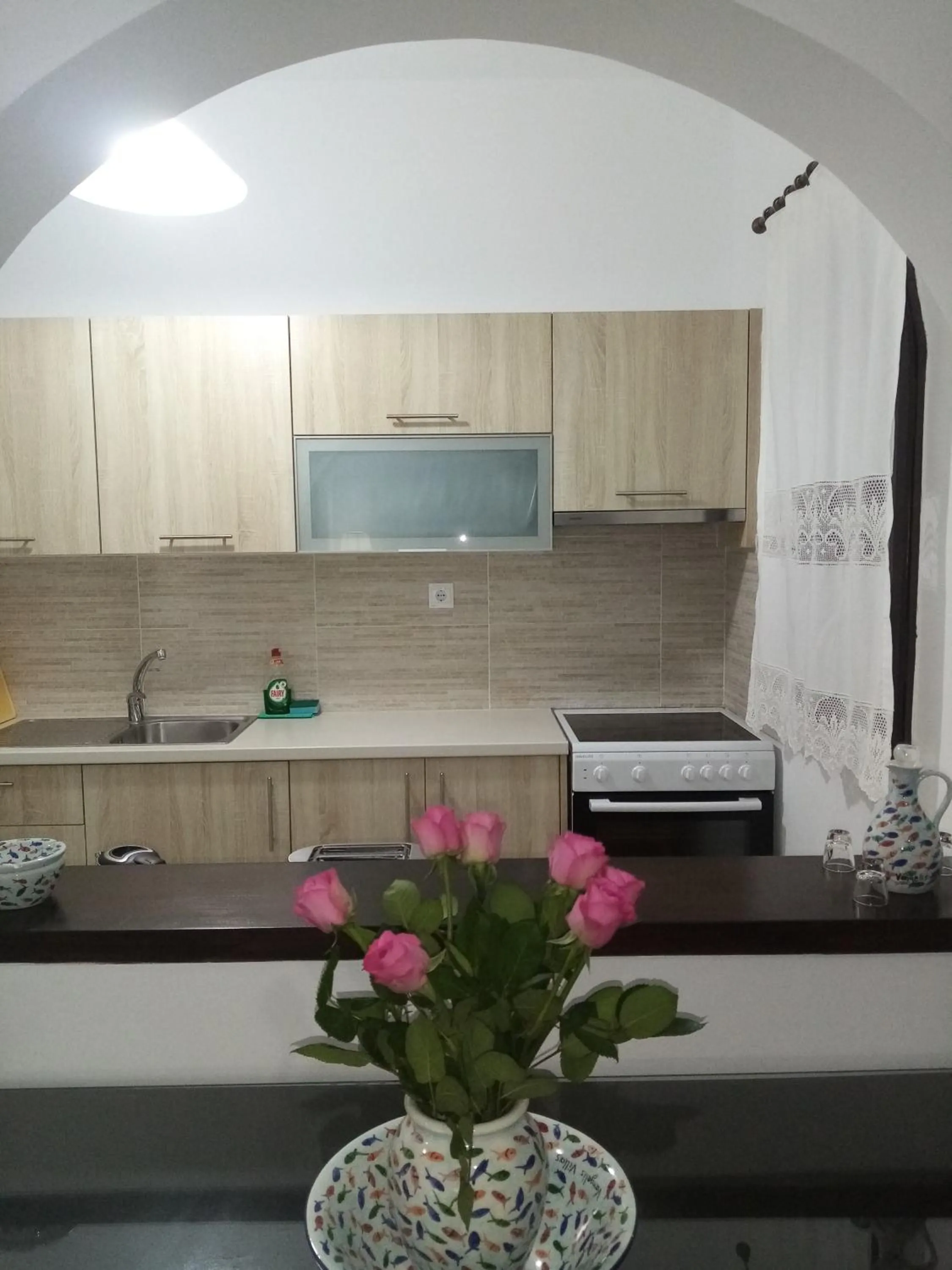 Kitchen or kitchenette in Vangelis Villas