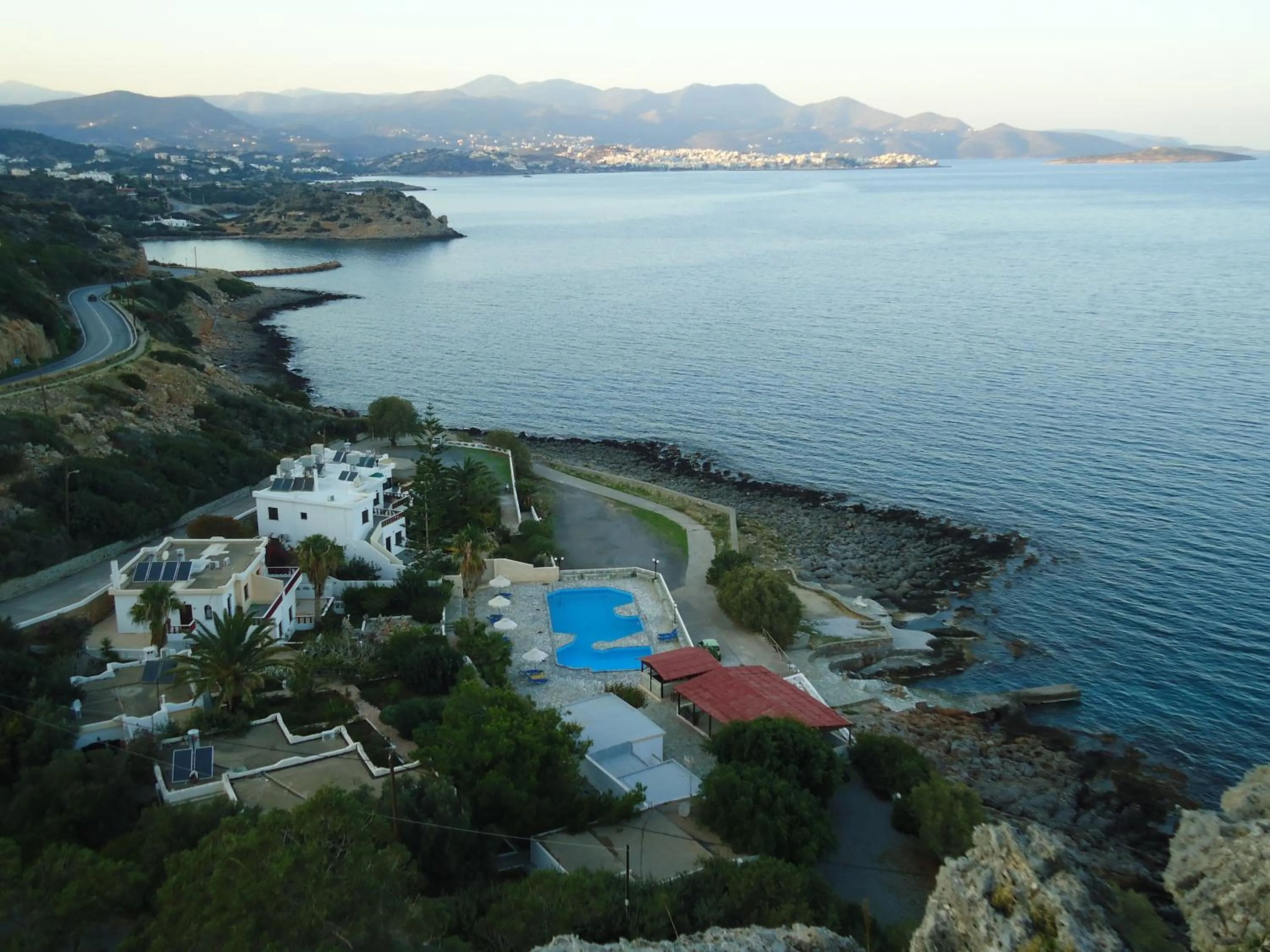 Bird's eye view in Vangelis Villas