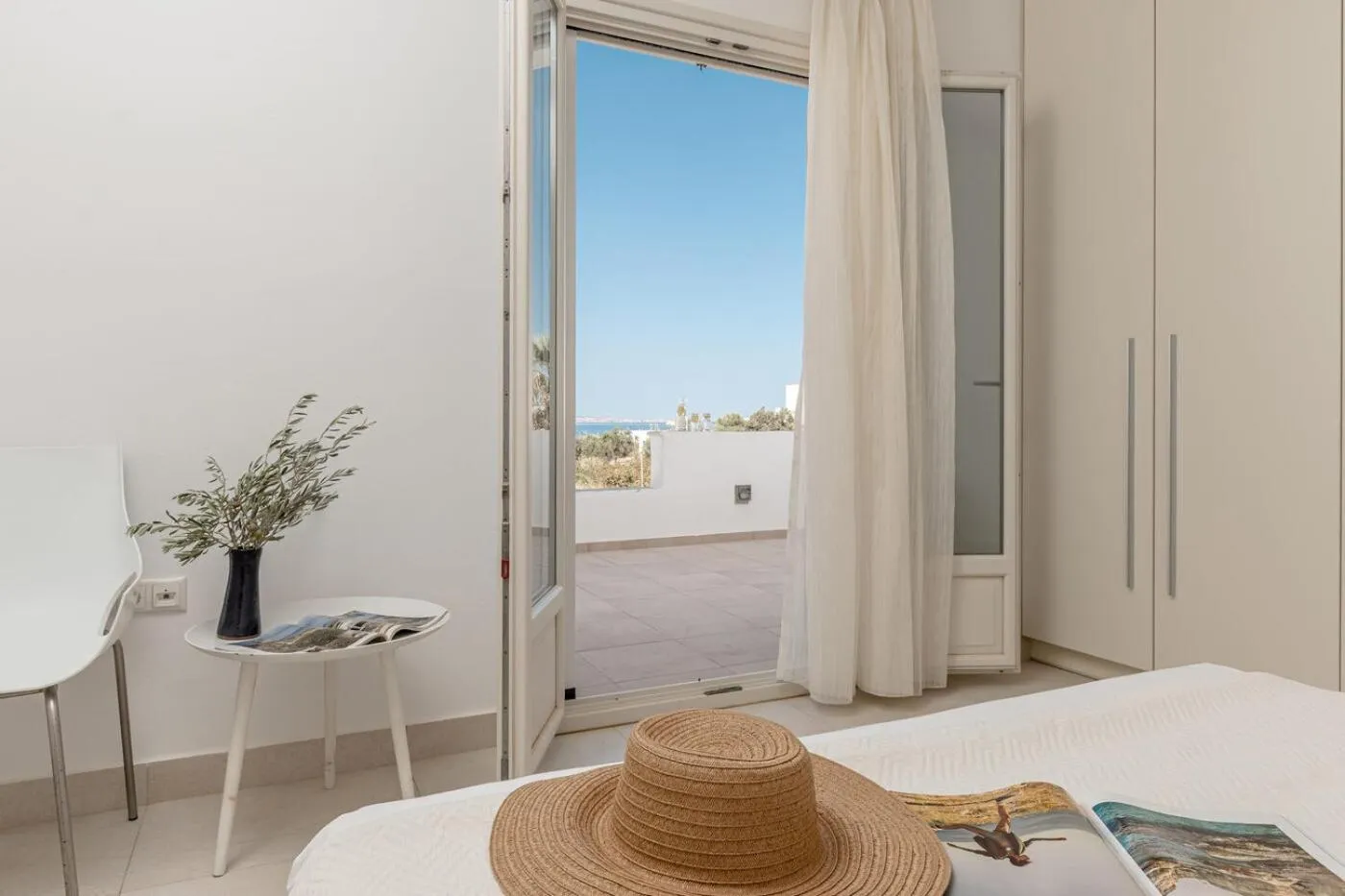 Balcony/Terrace, Bed in Orkos Beach Hotel