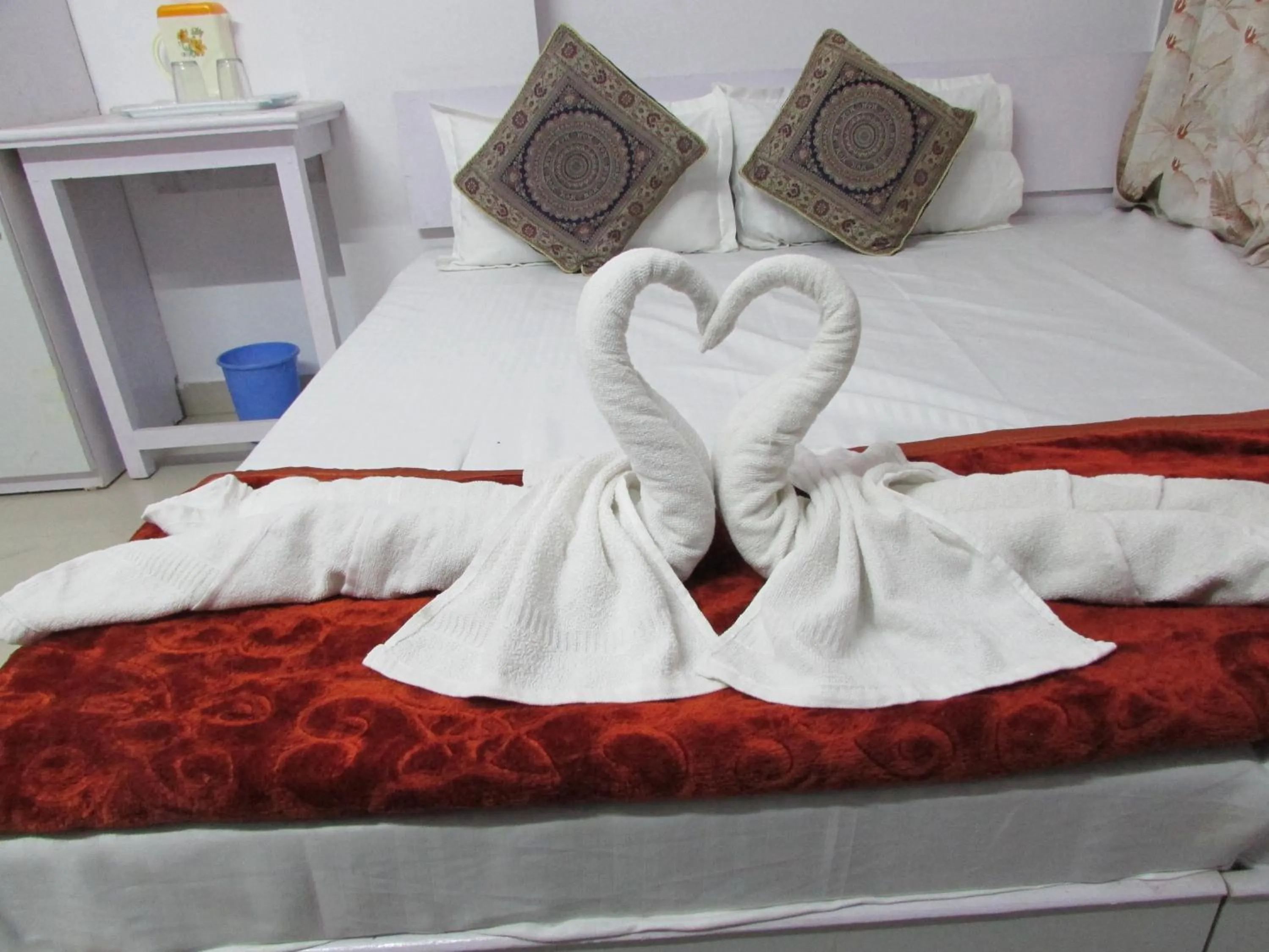 towels, Bed in Ashish Guest House, Udaipole