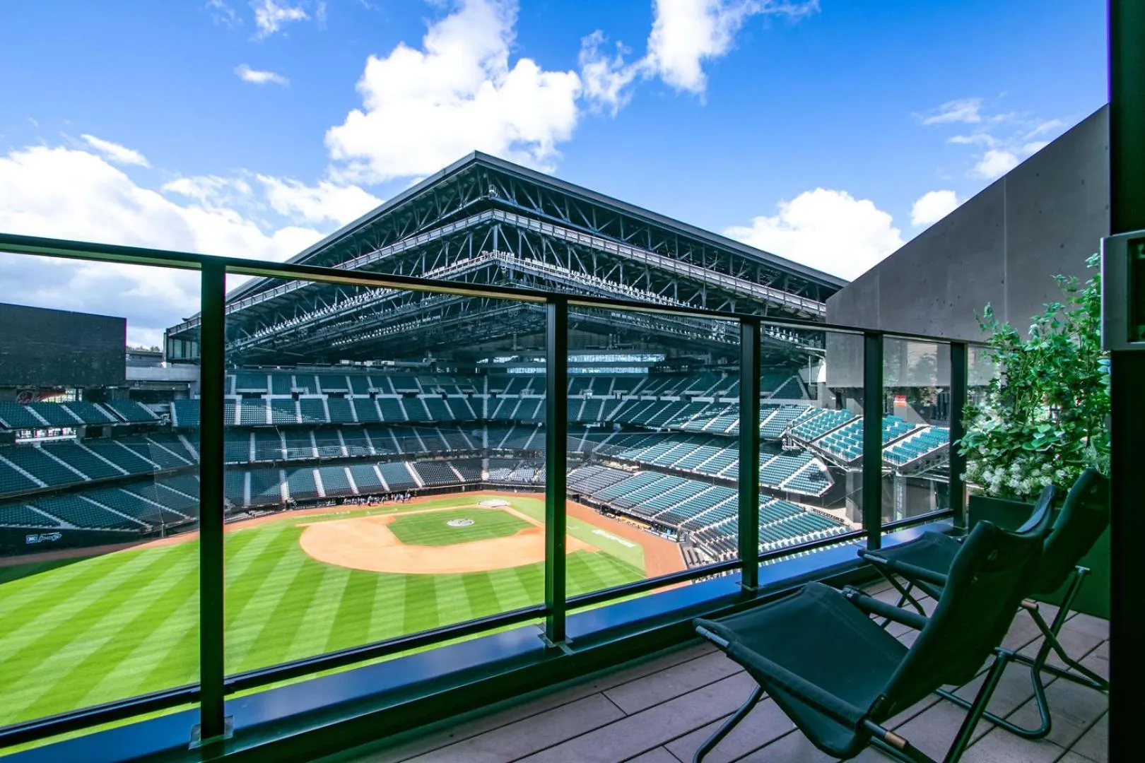 Patio in tower eleven hotel
