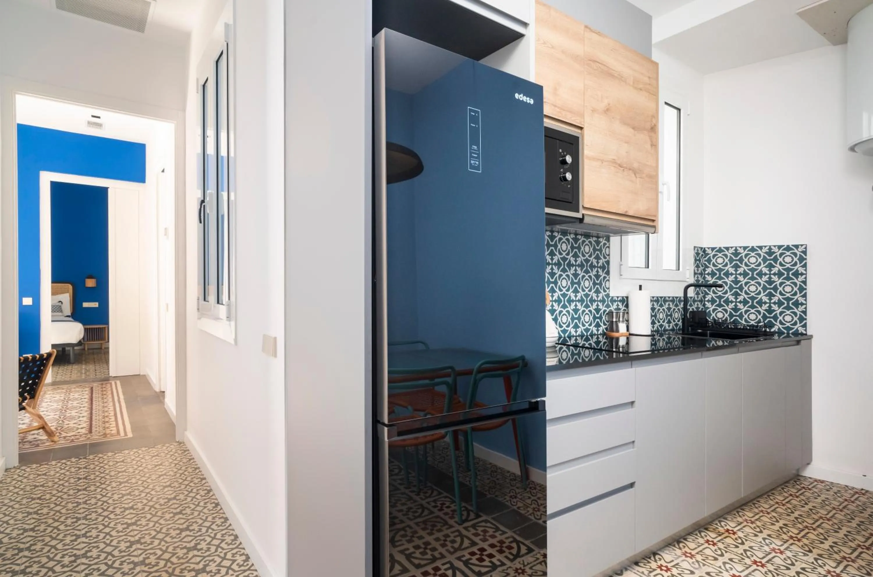 Kitchen or kitchenette in Caliu Apartments Barcelona - Camp Nou
