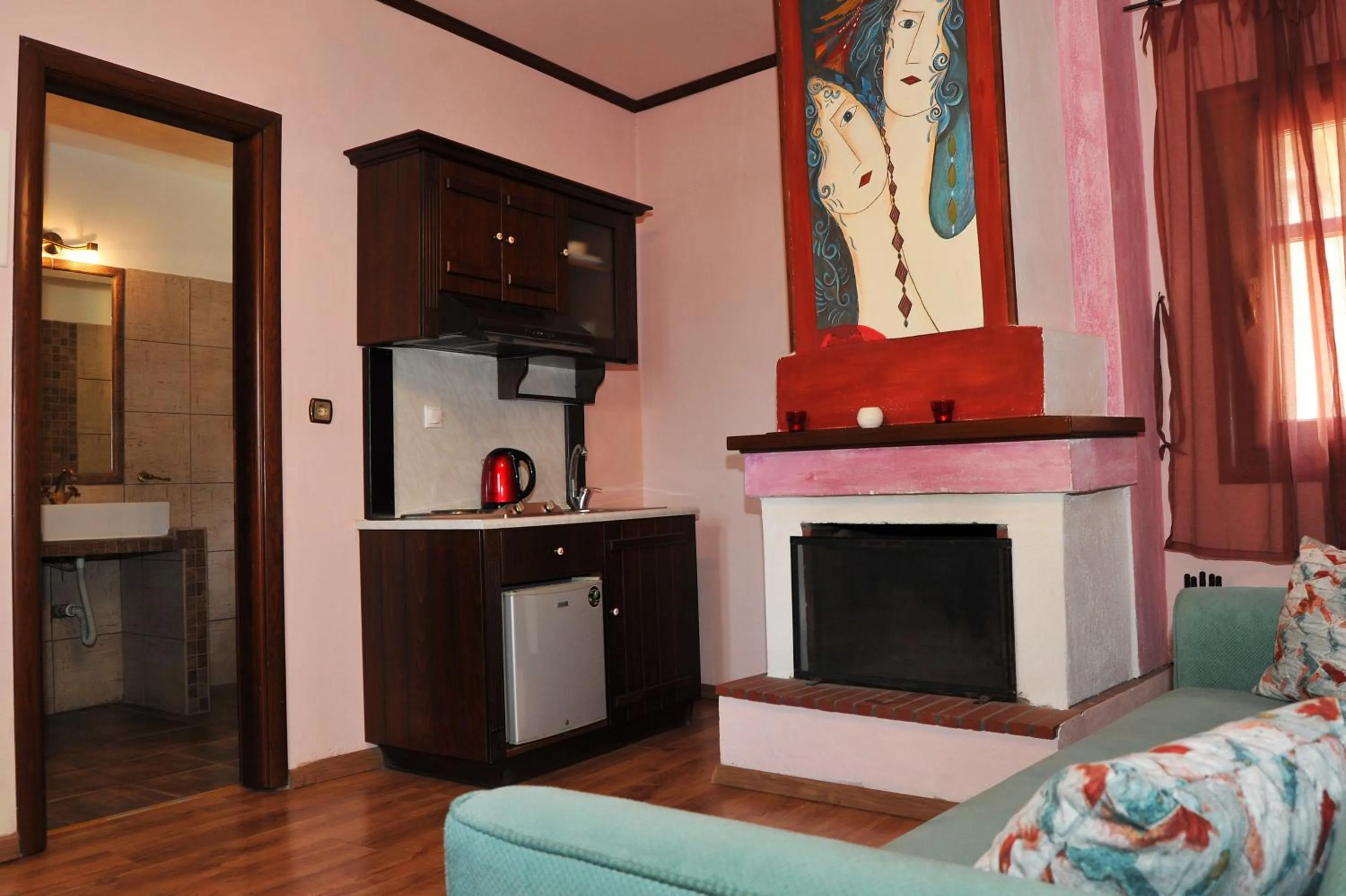 Seating area in Archontiko Mesohori Meteora