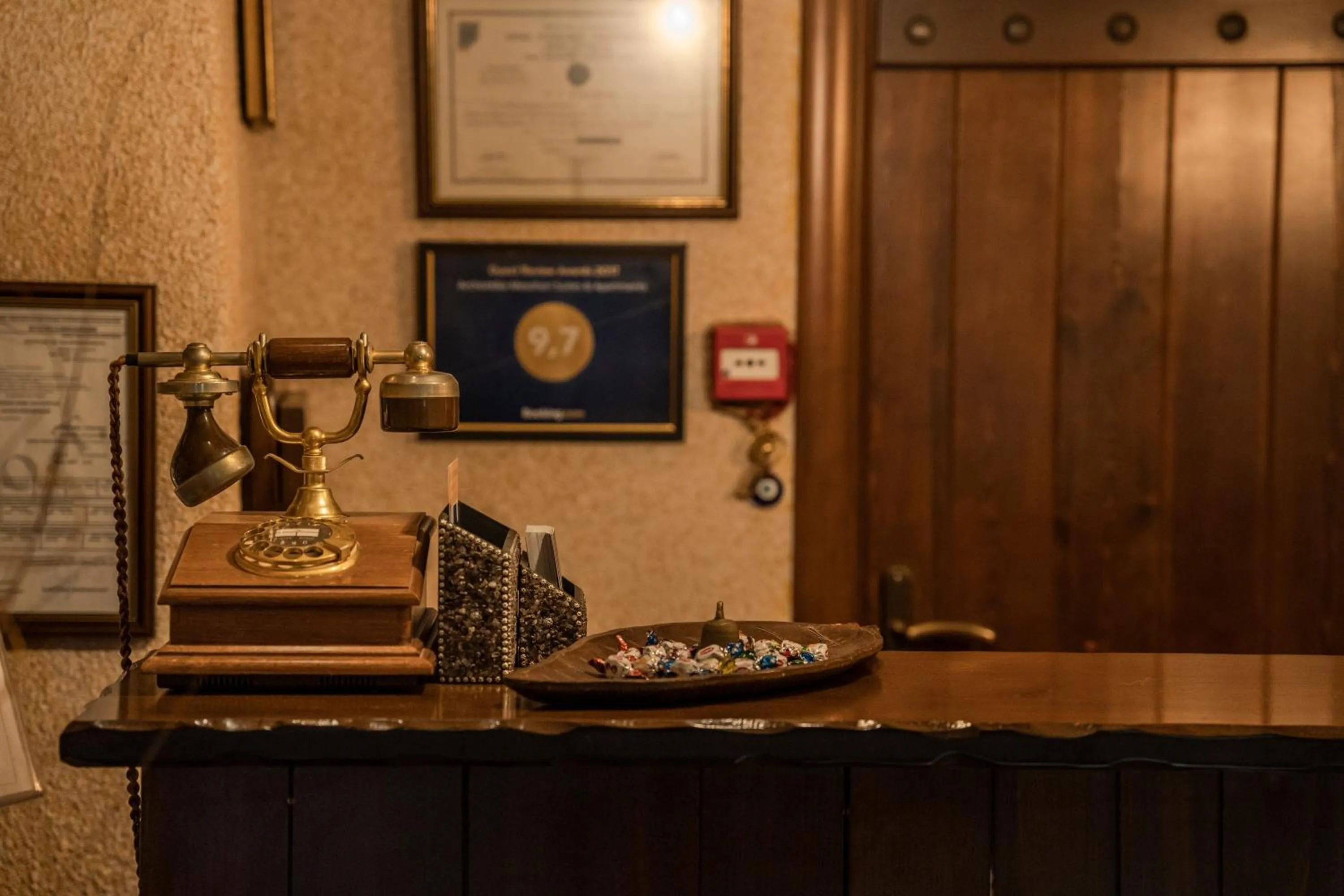 Lobby or reception in Archontiko Mesohori Meteora