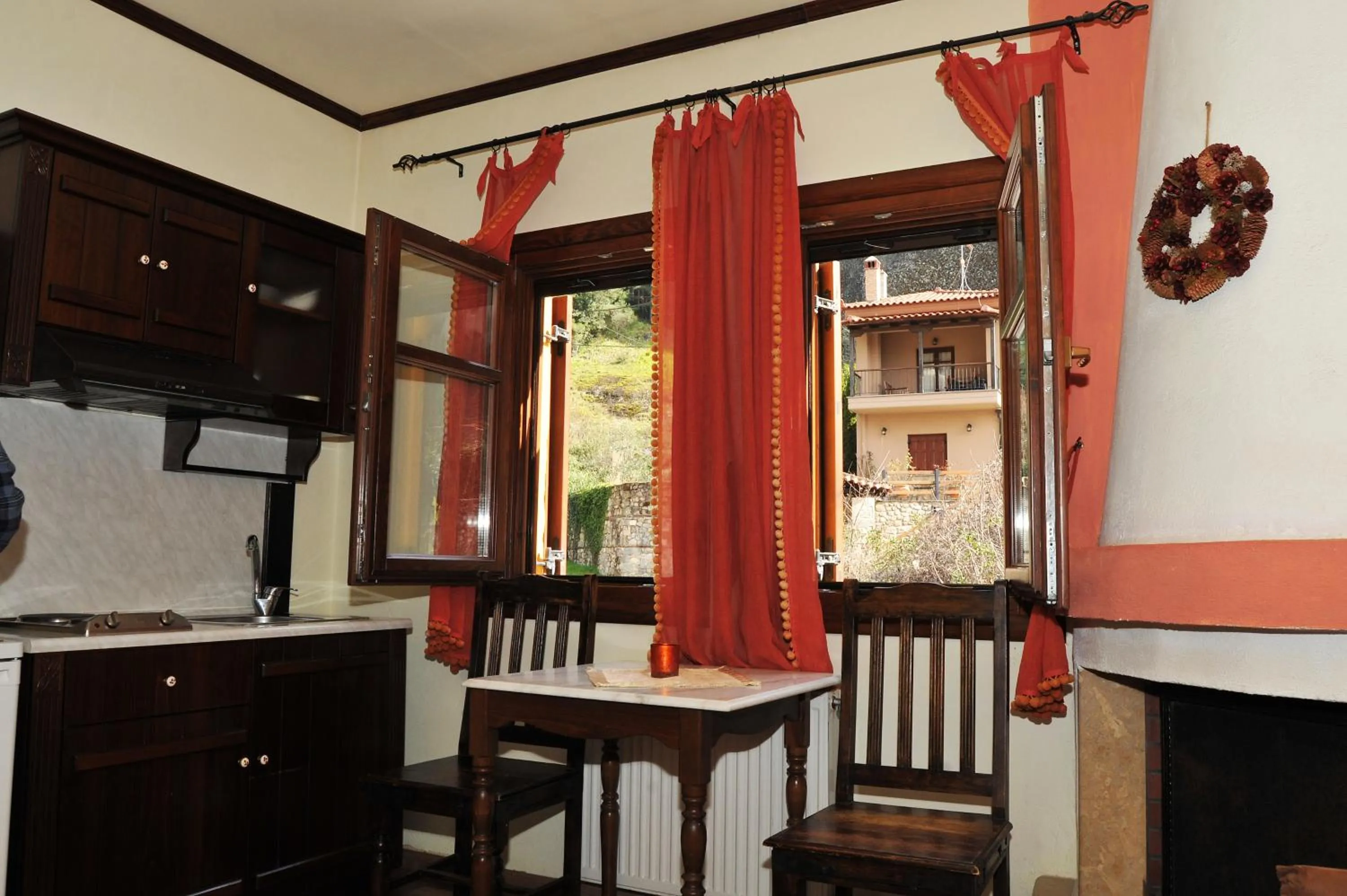 Seating area in Archontiko Mesohori Meteora