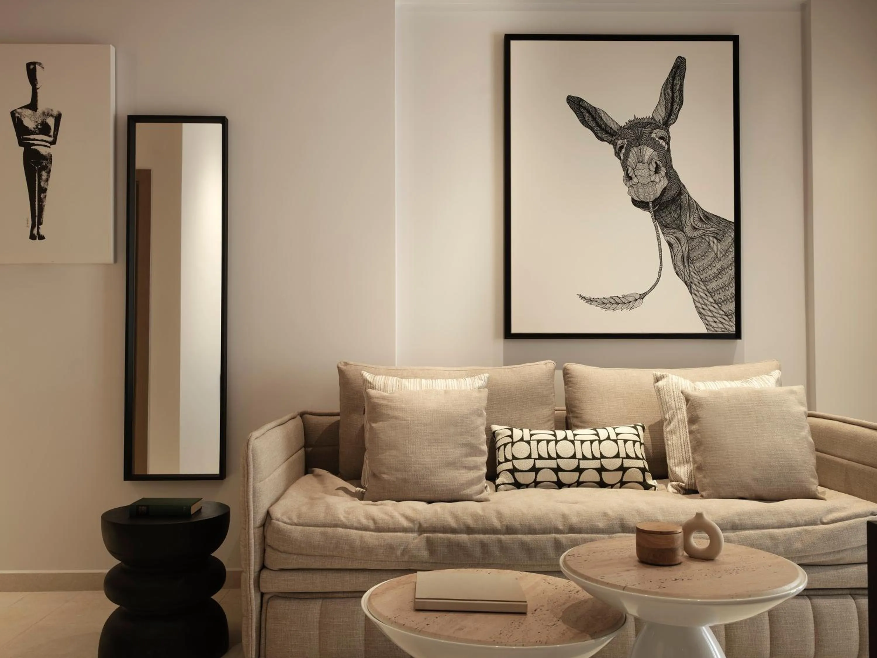 Living room in NAUMA PAROS Design Boutique Hotel