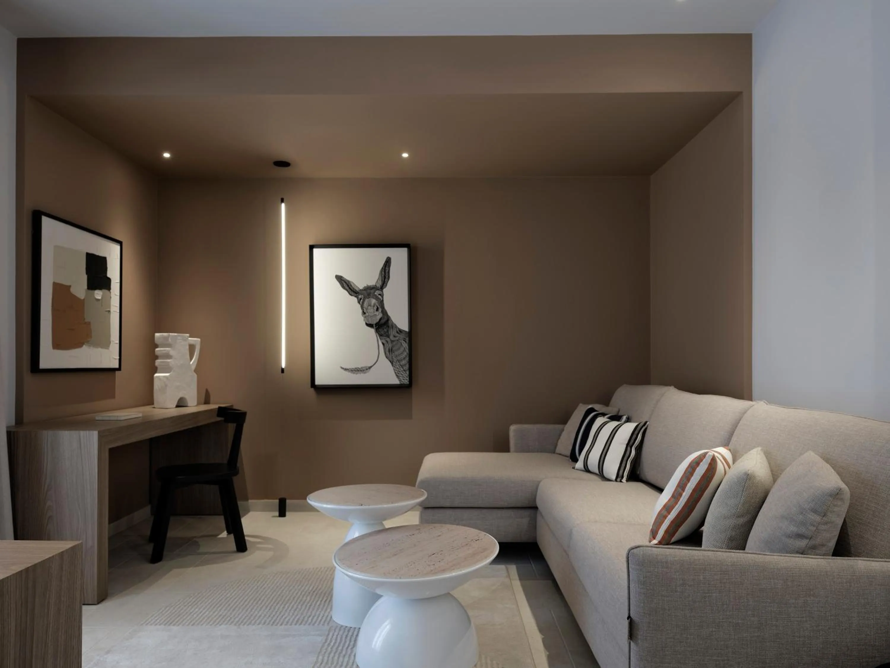 Living room in NAUMA PAROS Design Boutique Hotel