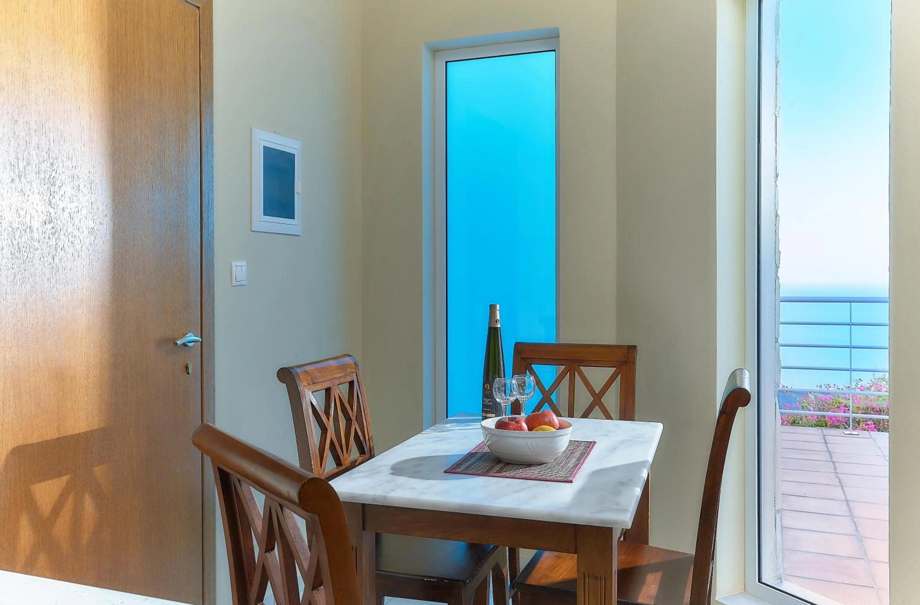 Kitchen or kitchenette in Nymphes Luxury Apartments